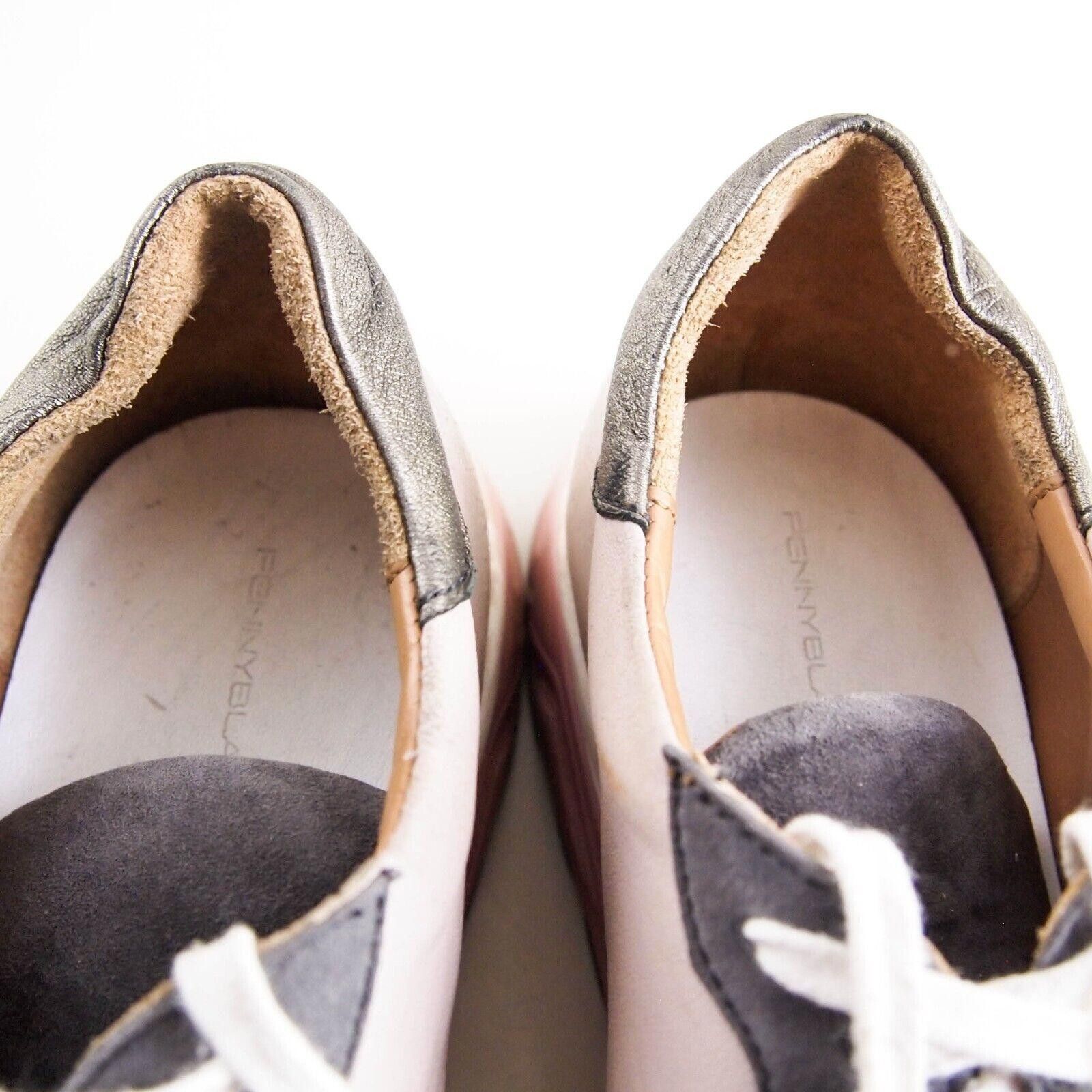 Designer PennyBlack Max Mara Sneakers Pink Gray Leather EU 40 US 10 Size US 10 / IT 40 - 6 Thumbnail