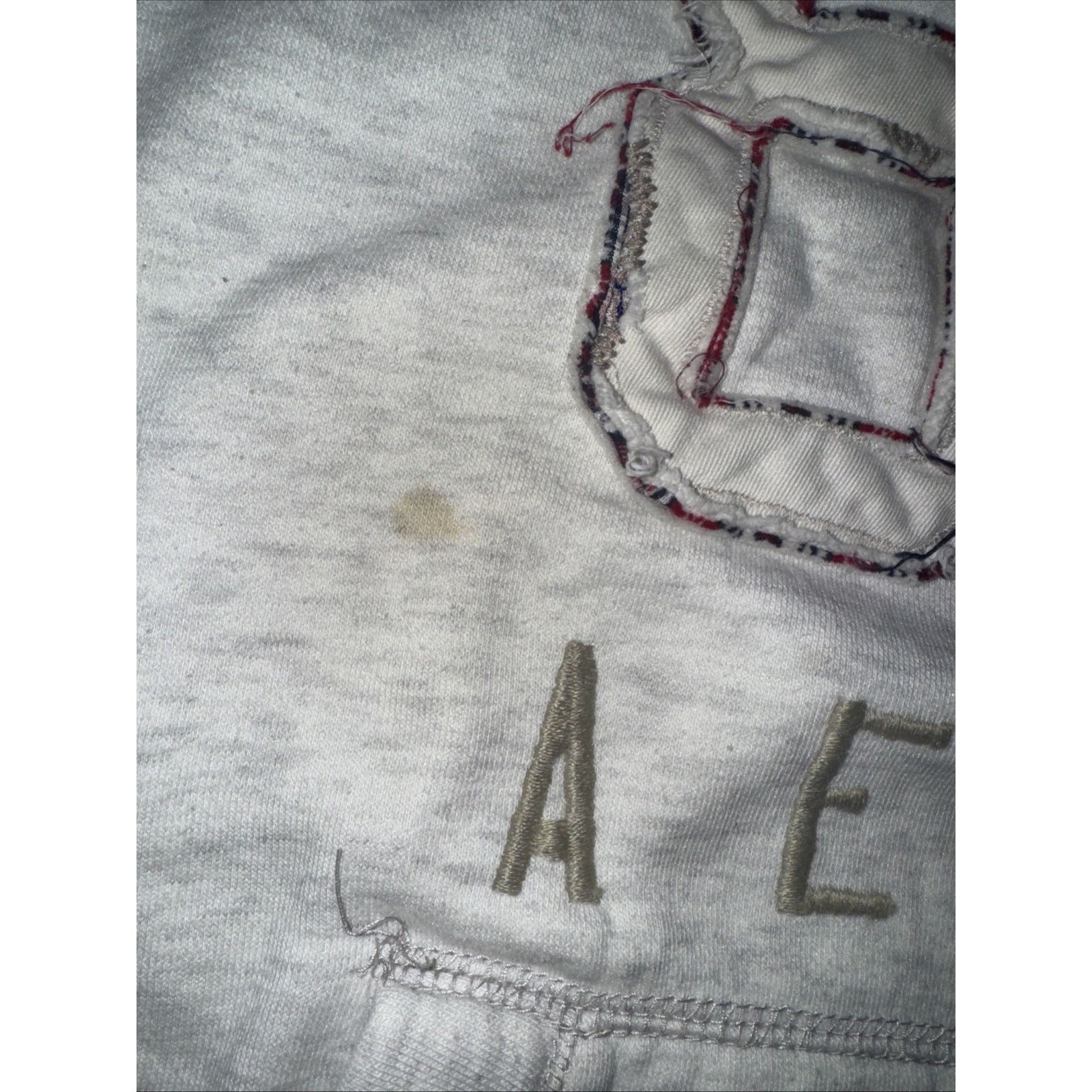 & Other Stories × Aeropostale Aeropostale Hoodie Sweatshirt Gray 87 Logo Pullover L 18x22 Size L / US 10 / IT 46 - 4 Thumbnail