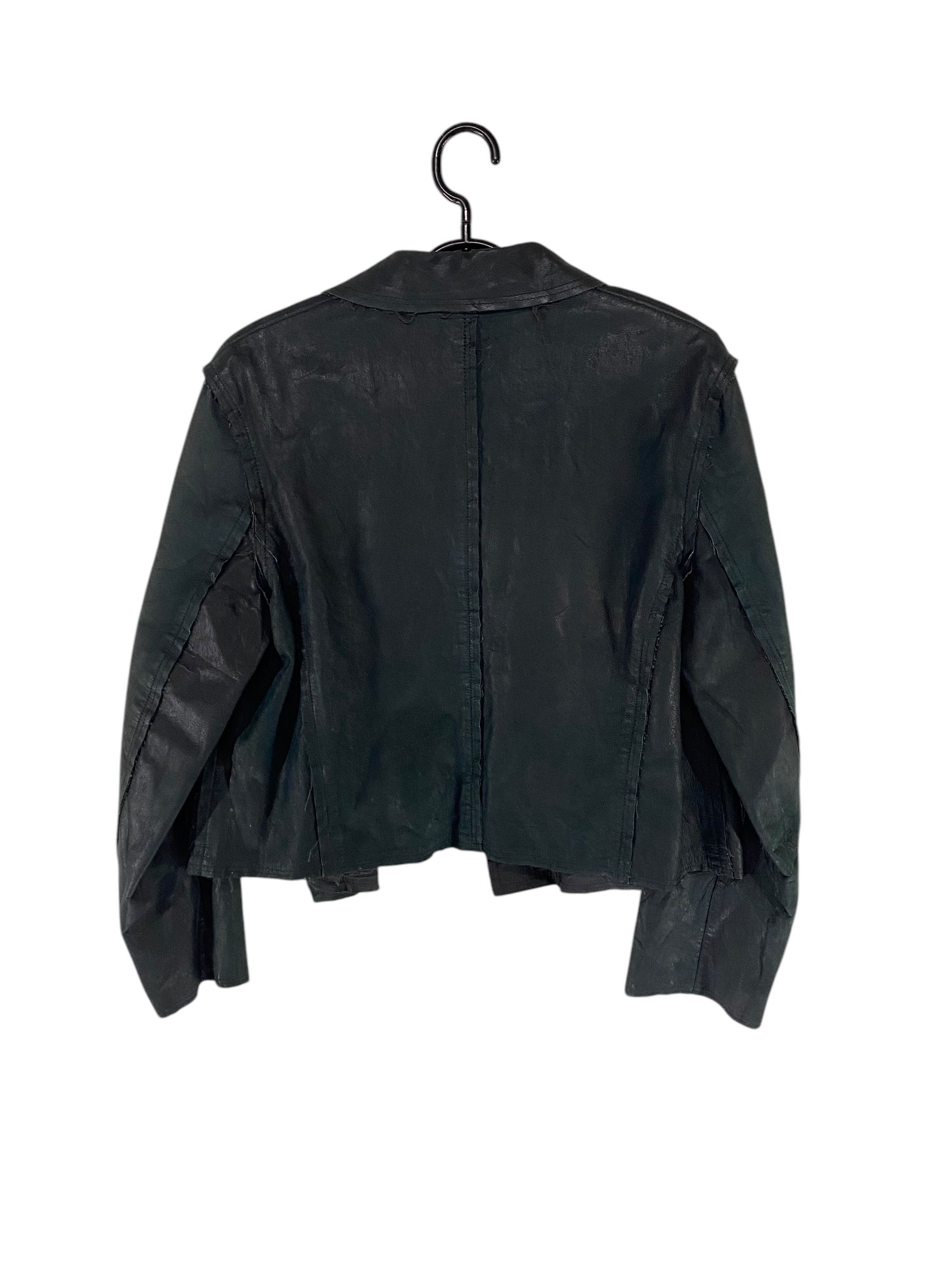Comme des Garcons SS02 comme des garcons cowhide leather wrap jacket Size L / US 10 / IT 46 - 2 Thumbnail