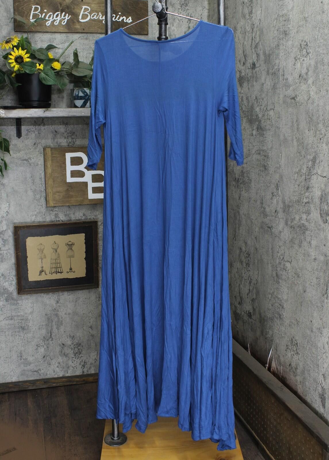 Other Nwt Love In Lightweight Unlined Flowy Dress D6190c S Blue Size S / US 4 / IT 40 - 2 Thumbnail