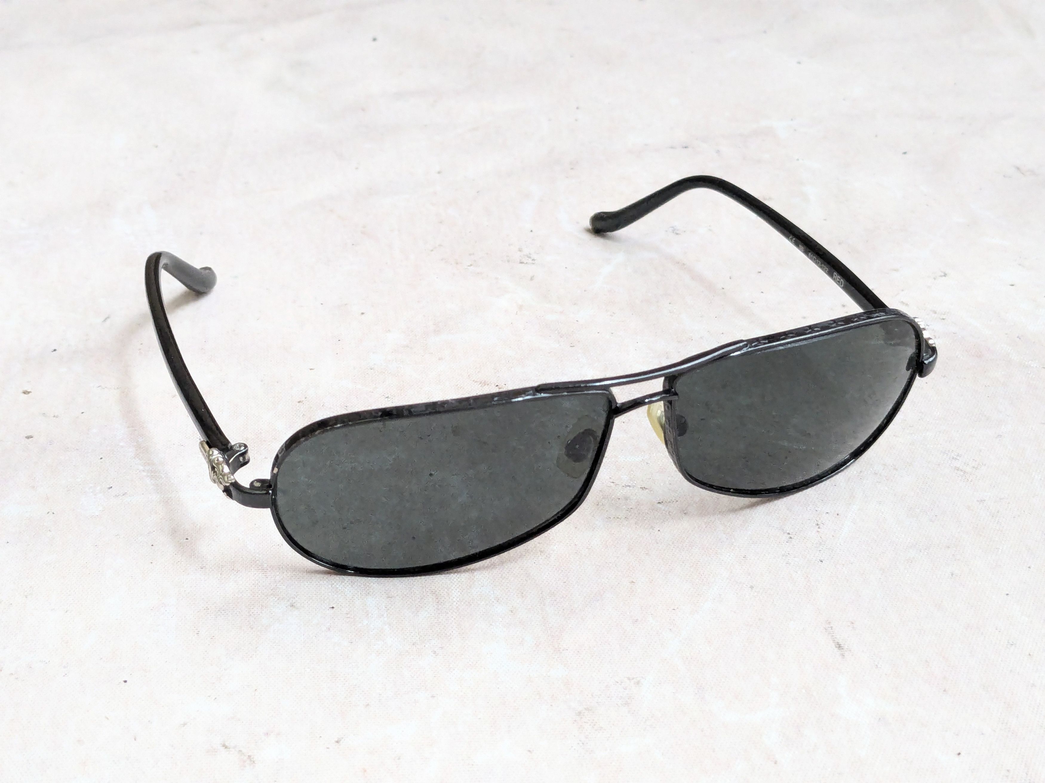 Chrome Hearts Chrome Hearts 'Red' Sunglasses Black Gray Lenses Size ONE SIZE - 1 Thumbnail