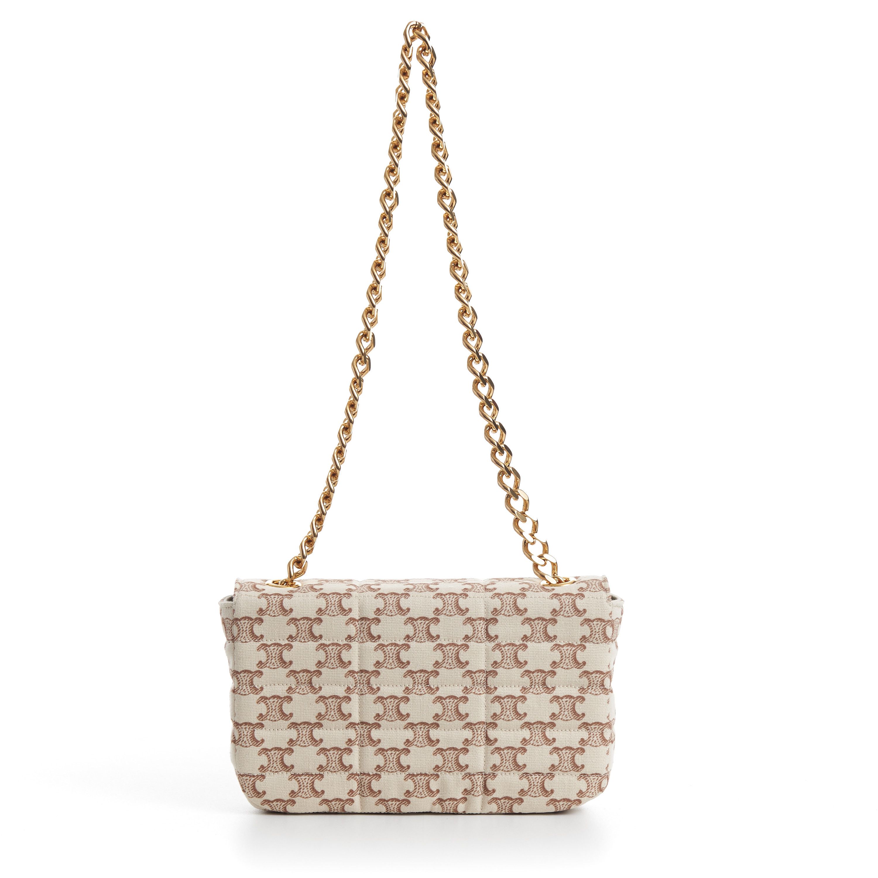 Celine Chain Shoulder Bag - Matelasse - Triomphe Canvas Print White Size ONE SIZE - 5 Thumbnail