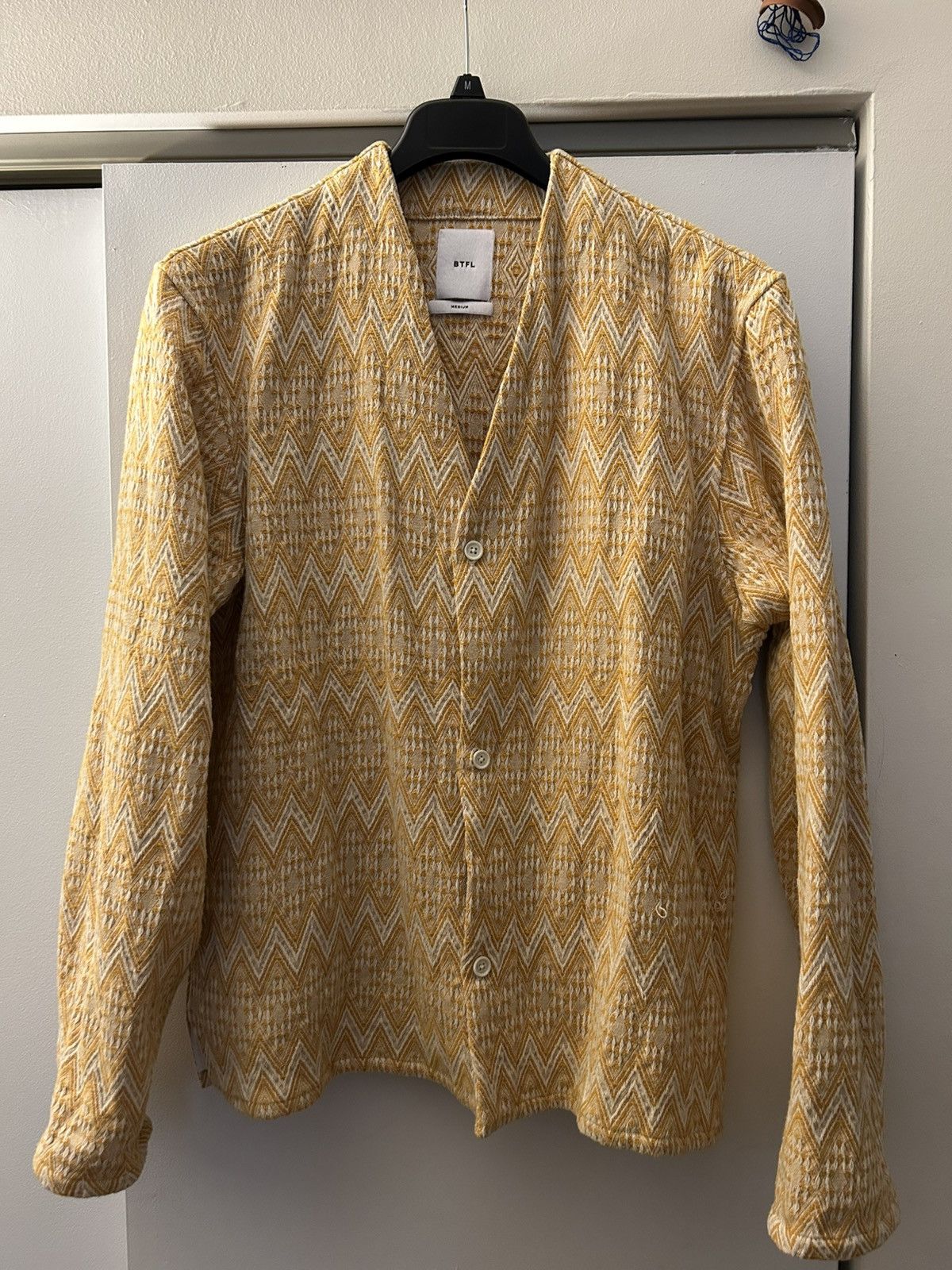 BTFL Yellow Hand Woven BTFL Cardigan - Medium Size US M / EU 48-50 / 2 - 1 Thumbnail