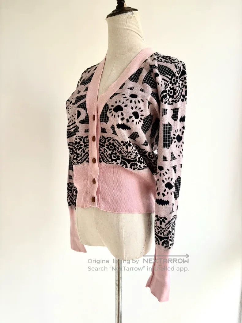 Vivienne Westwood Vivienne Westwood Vintage black and pink skull Saturn knit Size L / US 10 / IT 46 - 2 Thumbnail