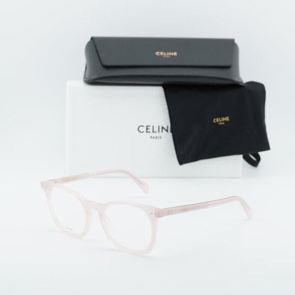 Celine Celine CL50058I 072 Eyeglasses Shiny Light Pink 50mm Square Size ONE SIZE - 10 Thumbnail