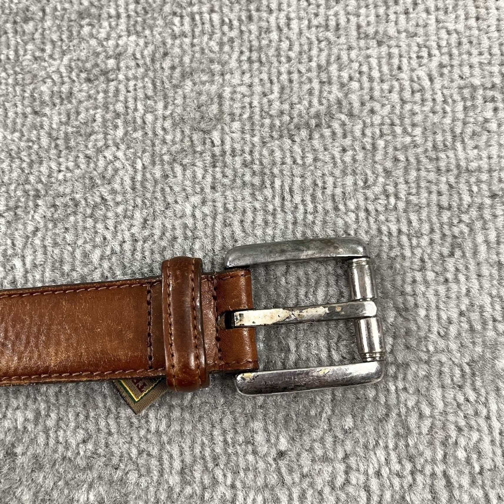 Vintage VINTAGE Trafalgar Belt Men 36 Leather Western Brown Silver Buckle USA Made Adult 36 Brown Western Belt Mens 90cm US-Made Size 36 - 6 Thumbnail
