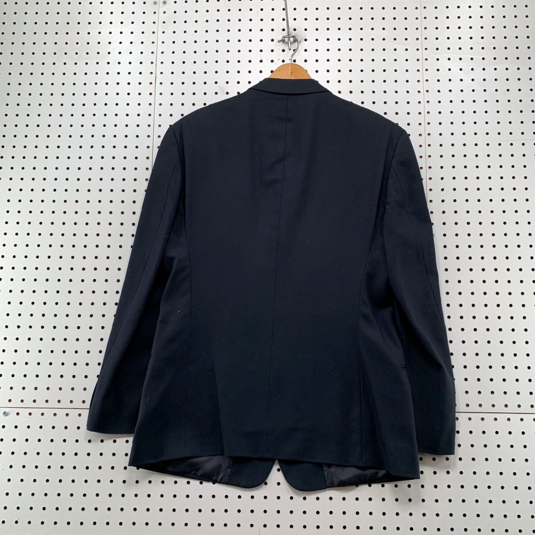 Armani VINTAGE Armani Collezioni Blazer Mens 44 Black Wool 3 Button Made Italy Size 44R - 2 Thumbnail