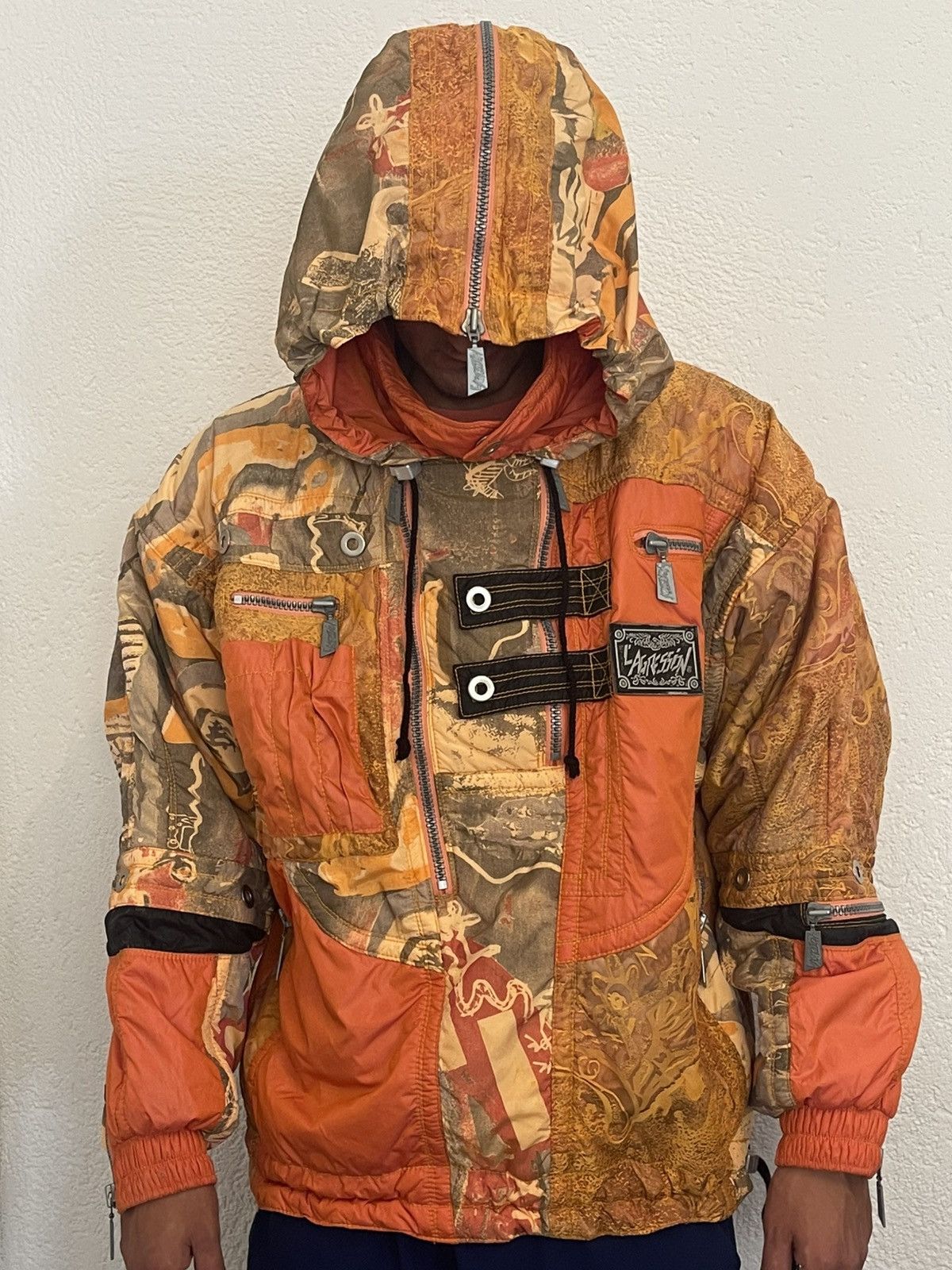 Vintage VINTAGE Y2K RETRO L-AGRESSION RARE ANORAK JACKET SIZE M-L Size US L / EU 52-54 / 3 - 1 Thumbnail