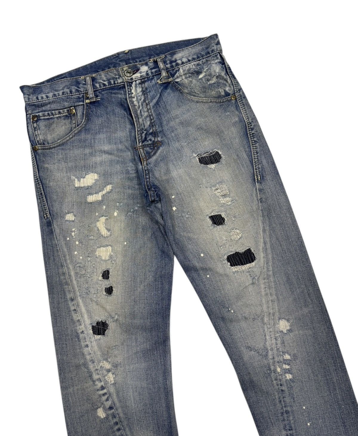 Hysteric Glamour 🔥SASHIKO BORO TAKEO KIKUCHI JAPANESE DENIM JEANS Size US 34 / EU 50 - 1 Thumbnail