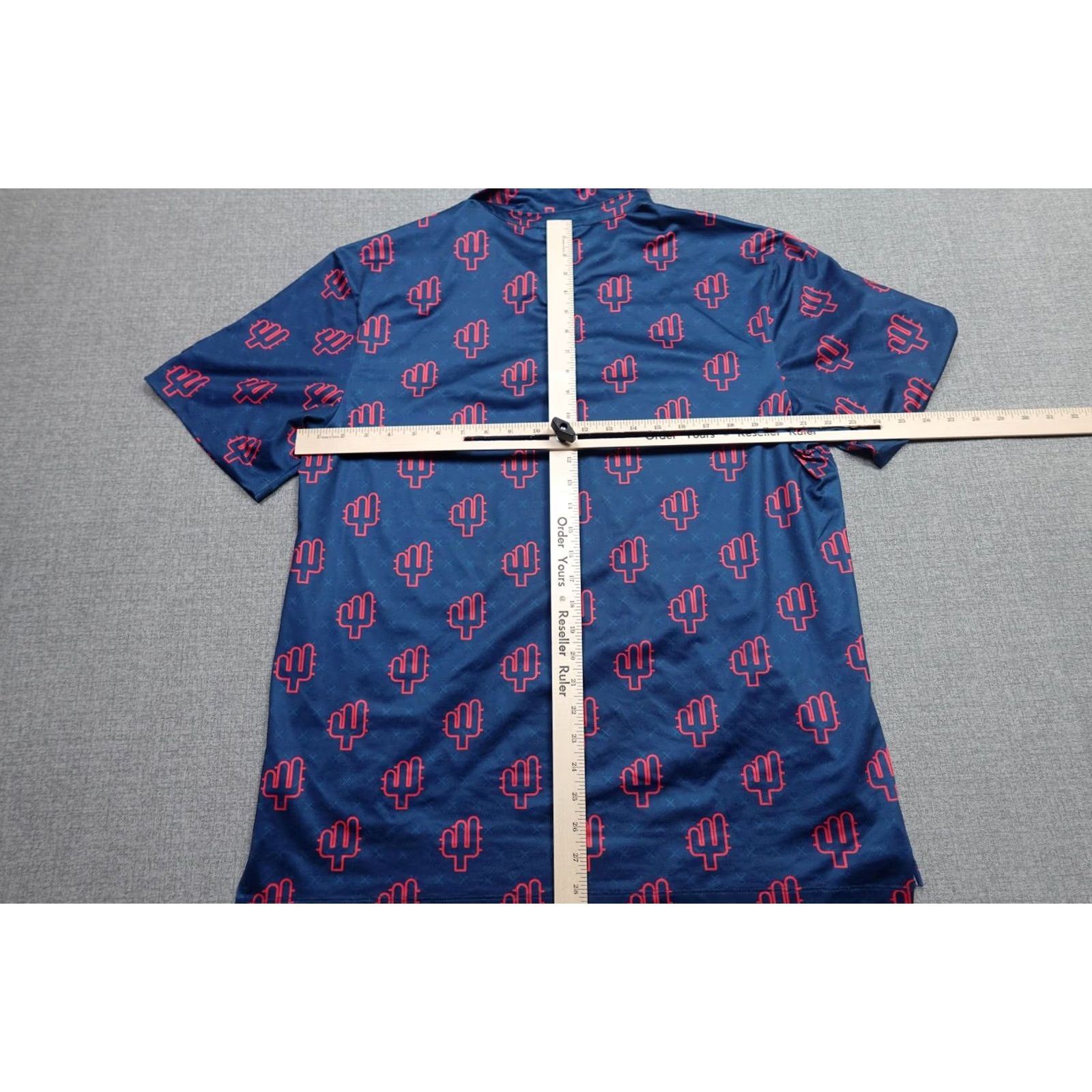 Vintage Yatta Golf Polo Mens XL Blue Cactus Print Performance Lightweight Stretch AOP Shirts polo Shirt Size US XL / EU 56 / 4 - 5 Thumbnail