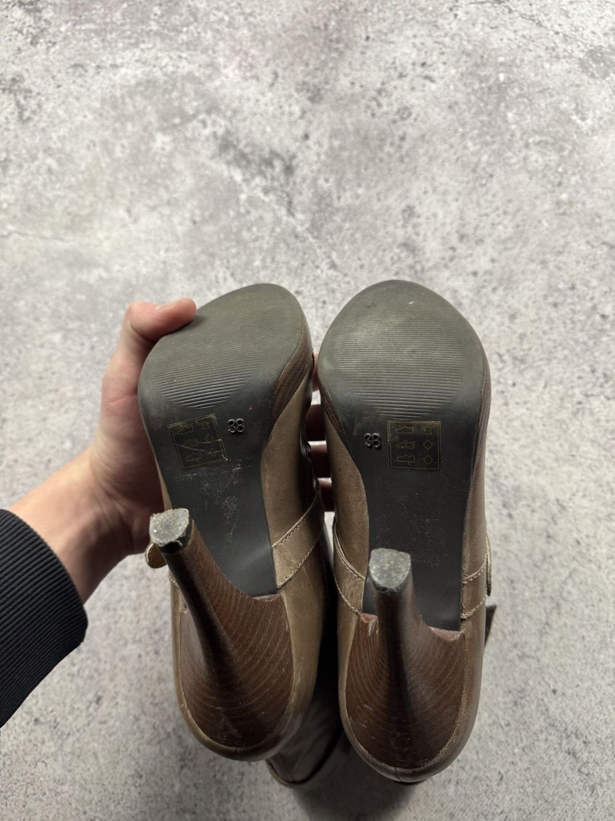 If Six Was Nine Vintage AS 98 Heel Rick Owens Style Leather Heels Boots Y2K Size US 7 / IT 37 - 23 Thumbnail
