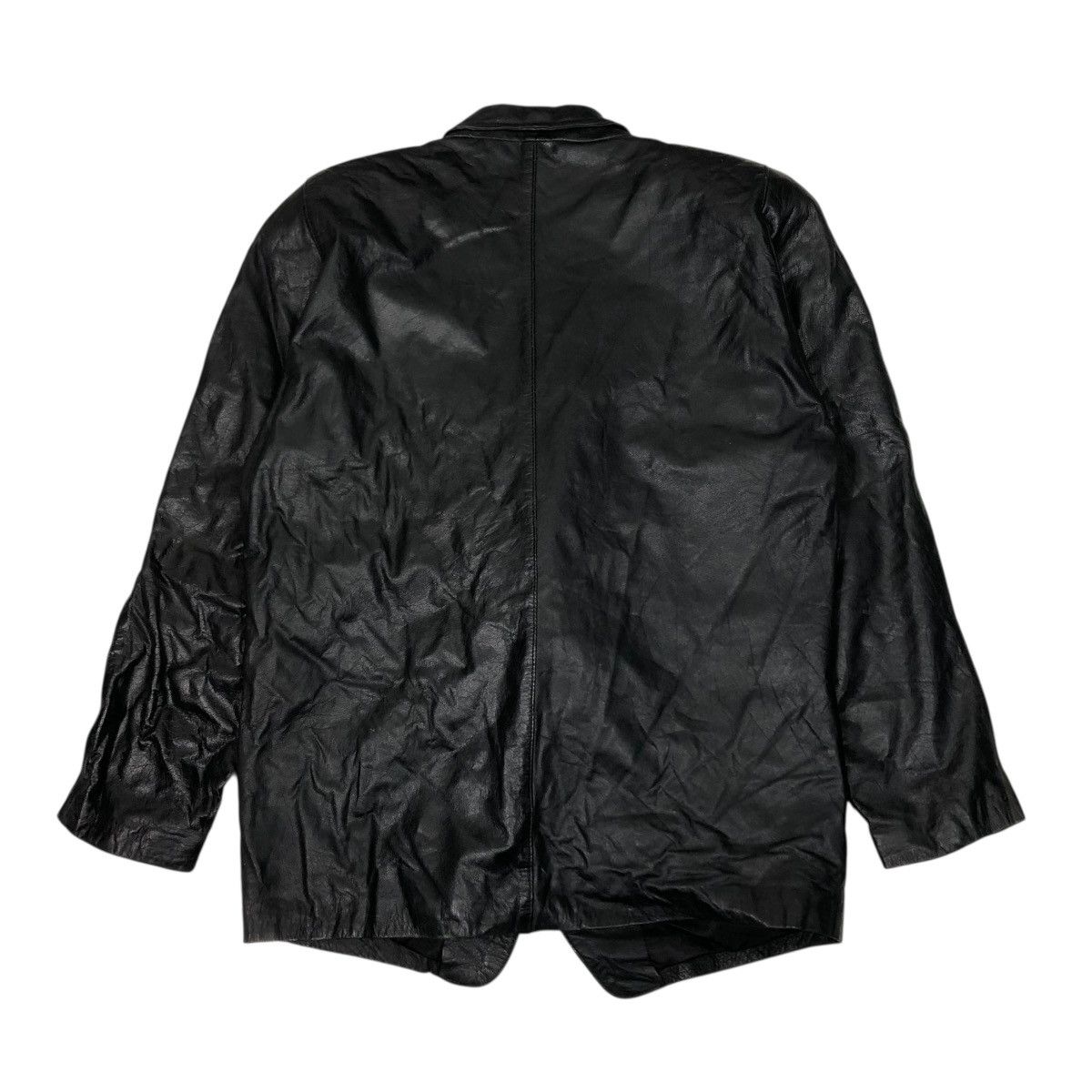 Japanese Brand 🔥VINTAGE WORK LEATHER JACKET UNBRANDED ISSEY MIYAKE Size US M / EU 48-50 / 2 - 2 Thumbnail