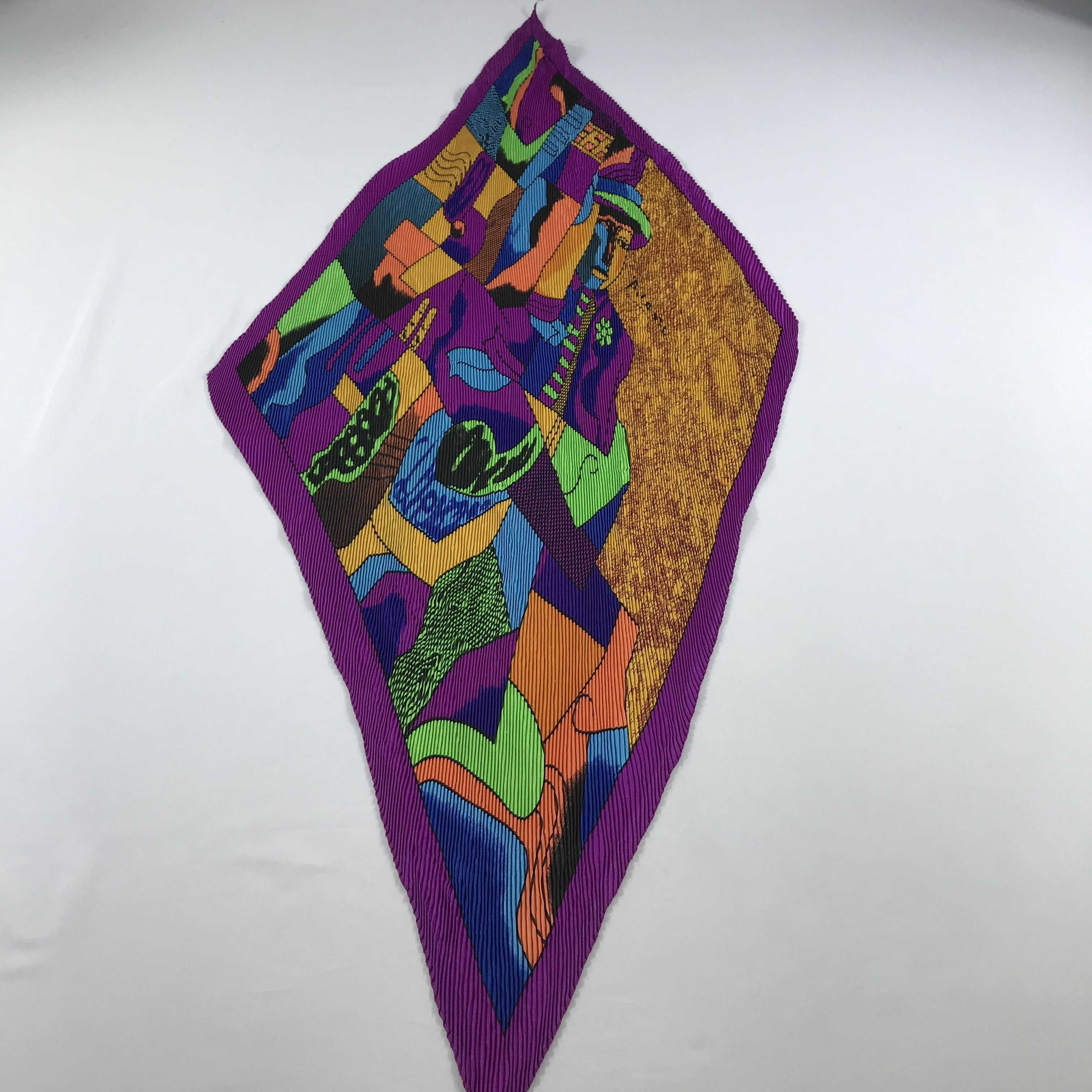 Vintage Picasso Pleats Scarf M175 Size ONE SIZE - 3 Thumbnail