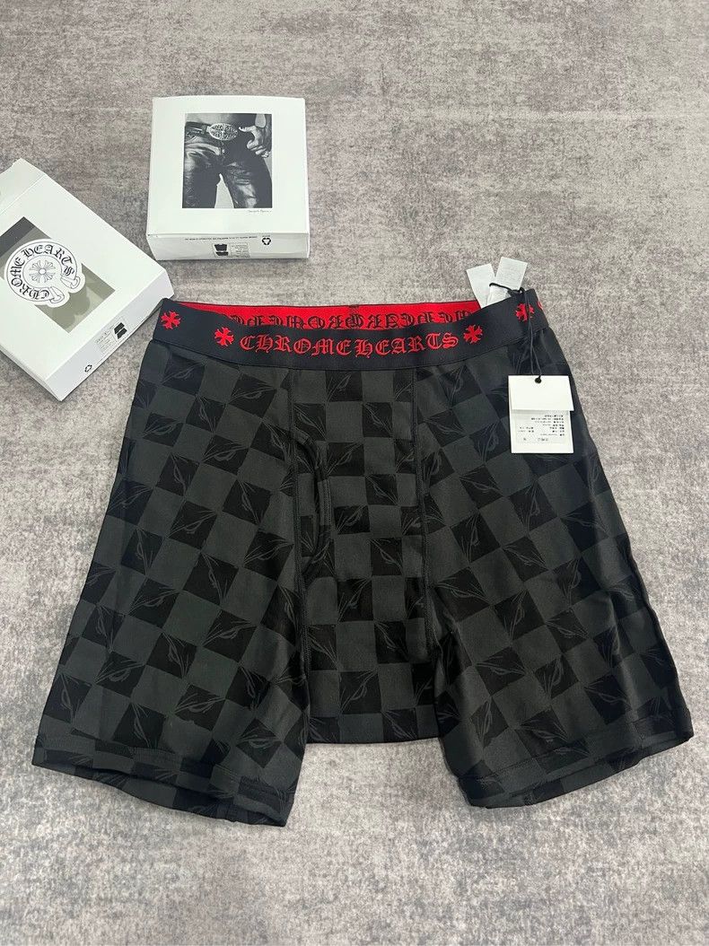 Chrome Hearts Chrome Hearts Checkerboard Print Boxer Briefs-yf Size US 34 / EU 50 - 1 Thumbnail