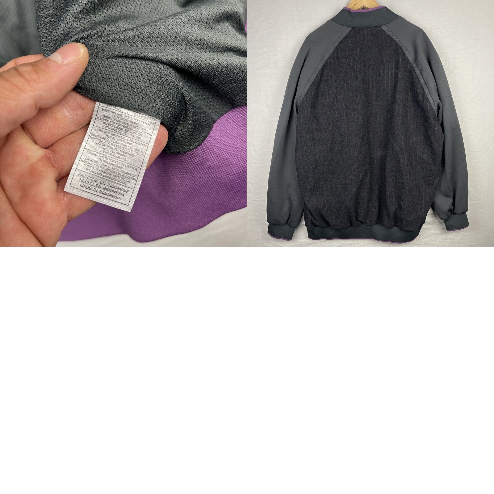 Nike Nike Air Force 1 Track Jacket Mens XL Gray Purple Pinstripes Blue Ribbon Sports Size US XL / EU 56 / 4 - 9 Thumbnail