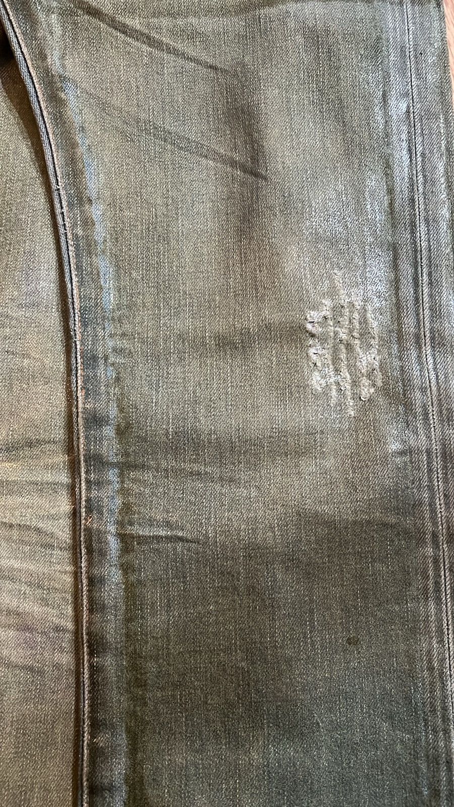 Dior × Hedi Slimane Dior SS04 Dirty Blue / Bleu Claire Waxed Clawmark Denims Size US 32 / EU 48 - 6 Thumbnail