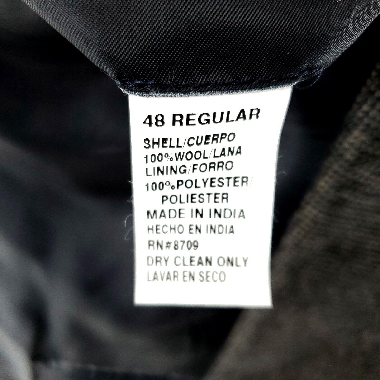 Stafford Stafford Essentials Tweed Wool 3 Button Sport Coat 46L Gray Size 46L - 8 Thumbnail