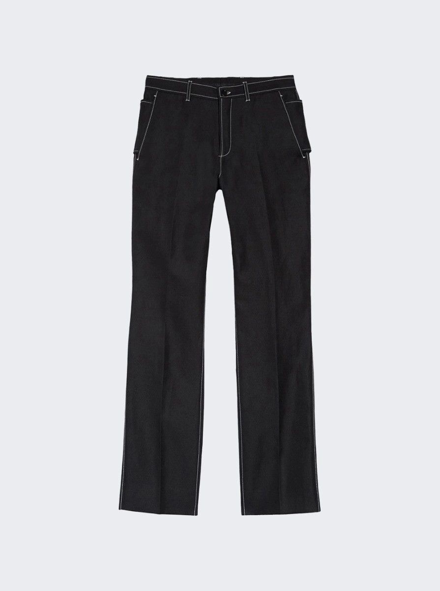 Burberry o1mle0326 Classic Contrast Seam Pants in Black Size US 30 / EU 46 - 4 Thumbnail