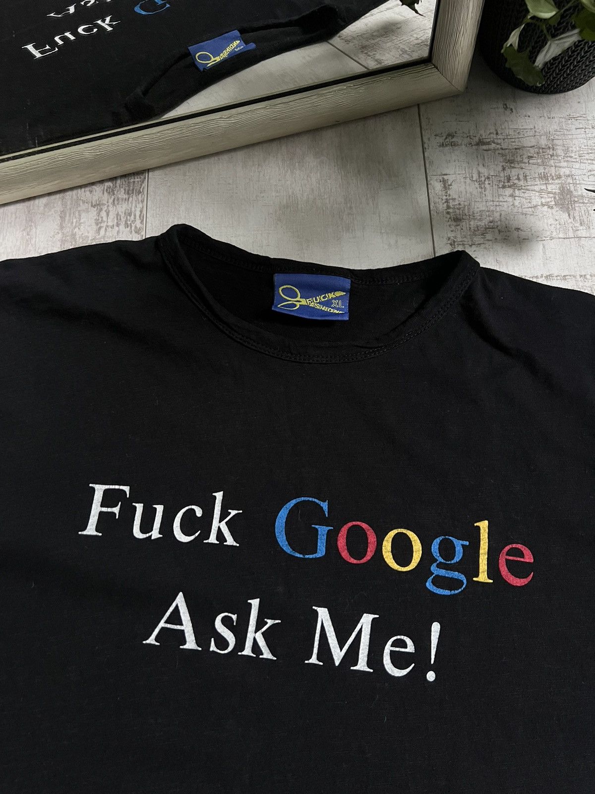 Other Vintage Y2K Humor Fuck Google Ask Me! T-Shirt Crazy Size US XL / EU 56 / 4 - 2 Thumbnail