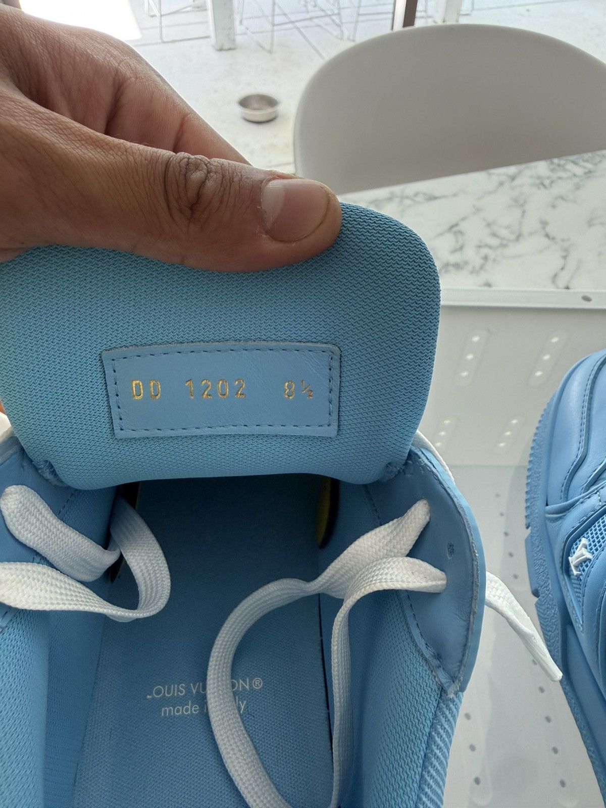 Louis Vuitton Embossed Monogram Blue Louis Vuitton Trainers. Size US 9.5 / EU 42-43 - 8 Thumbnail