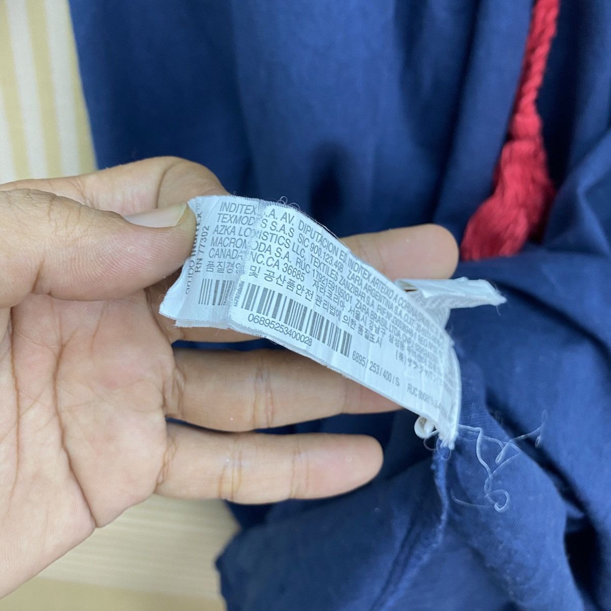 Zara 🫶 Zara Navy Balloon Sleeve Embroidered Midi Kaftan Size M / US 6-8 / IT 42-44 - 7 Thumbnail