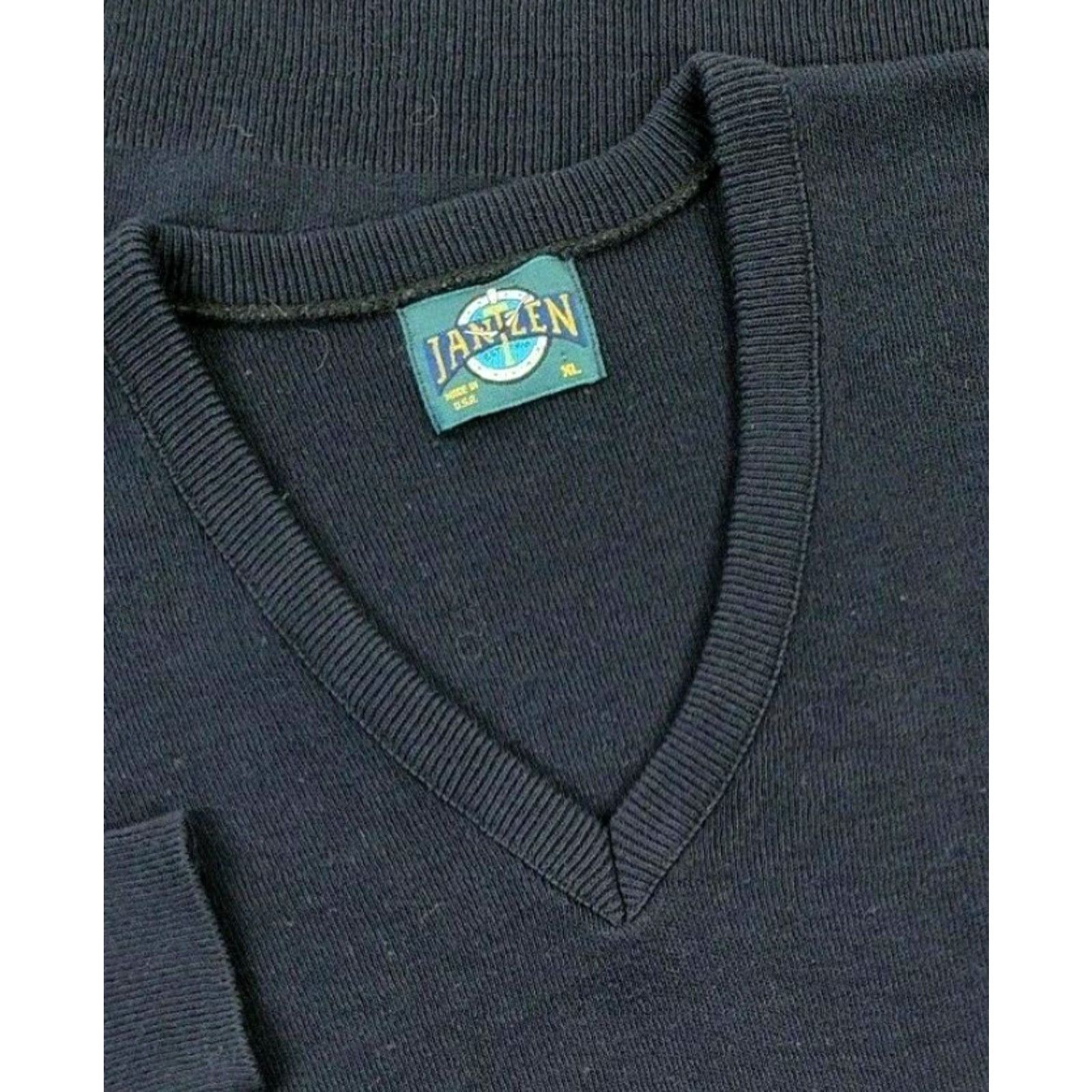Jantzen VTG Jantzen Men’s Wool V-Neck Sweater XL Blue Grandpa Long Sleeve Pullover Knit USA 80s 90s Mens Wool V-Neck Sweater Printed? Size US XL / EU 56 / 4 - 2 Thumbnail
