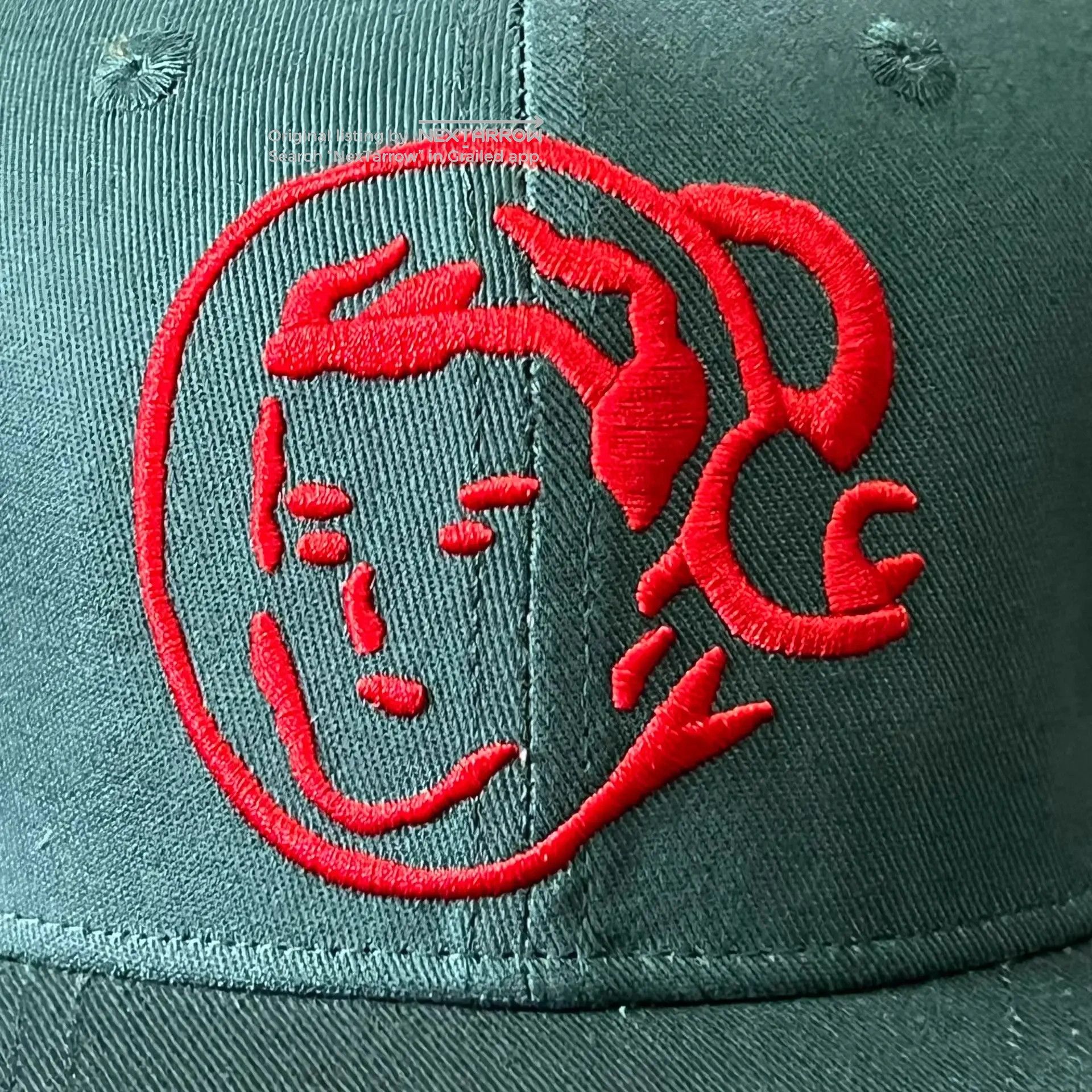 Bbc Classic Astronaut Head Flat Brim Baseball Cap Q7 in Green, Men's — image 2 of 6
