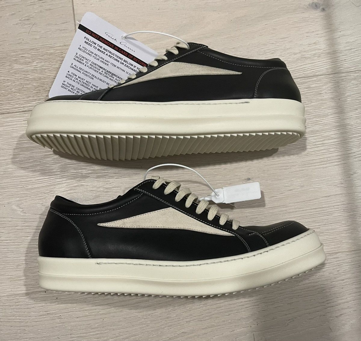 Pre-owned Rick Owens Size 15 Size  Vans Sneakers In Black