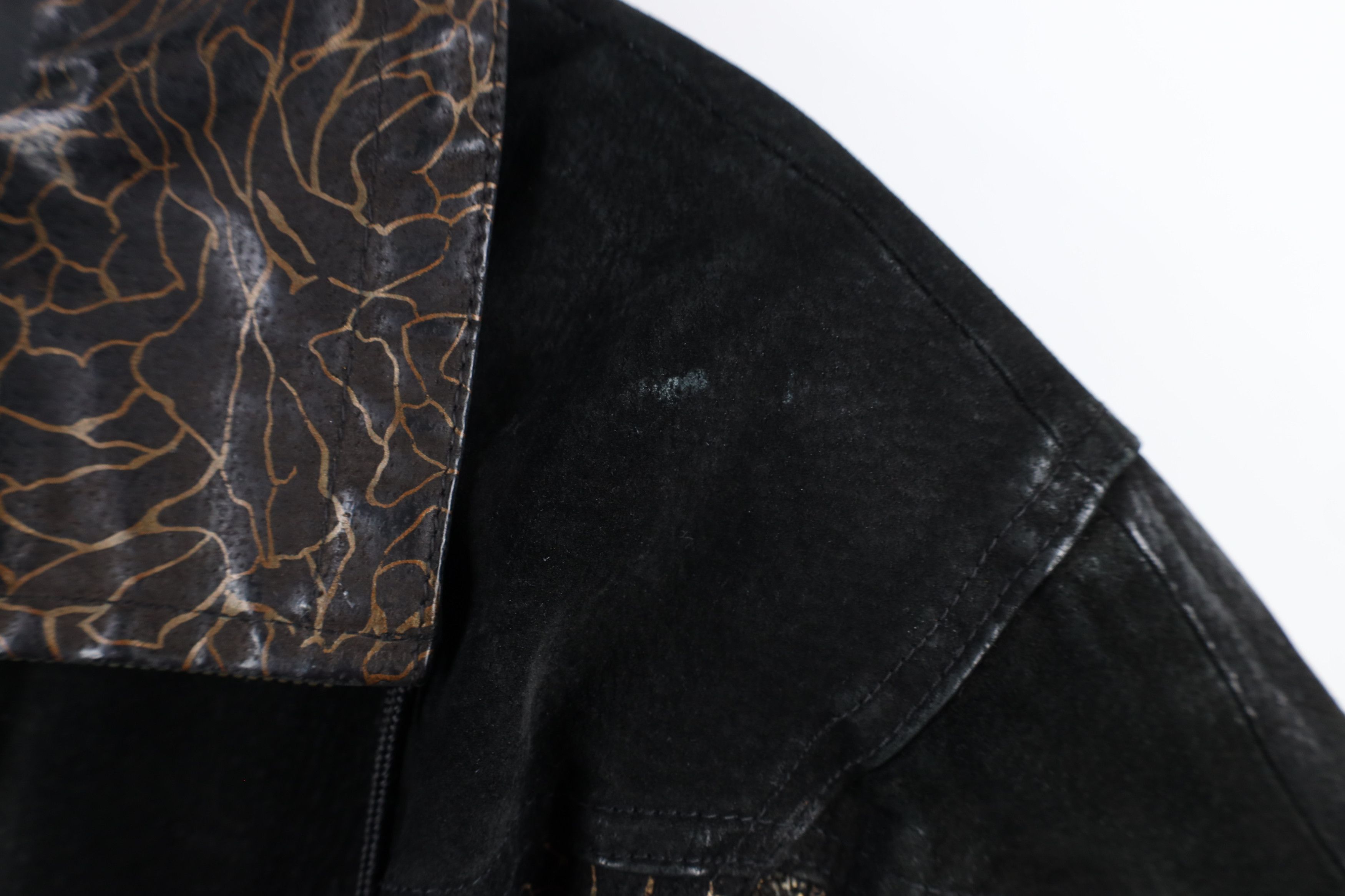 paisley☆羊革☆leather 短丈“bomber jacket Vintage 90s Streetwear