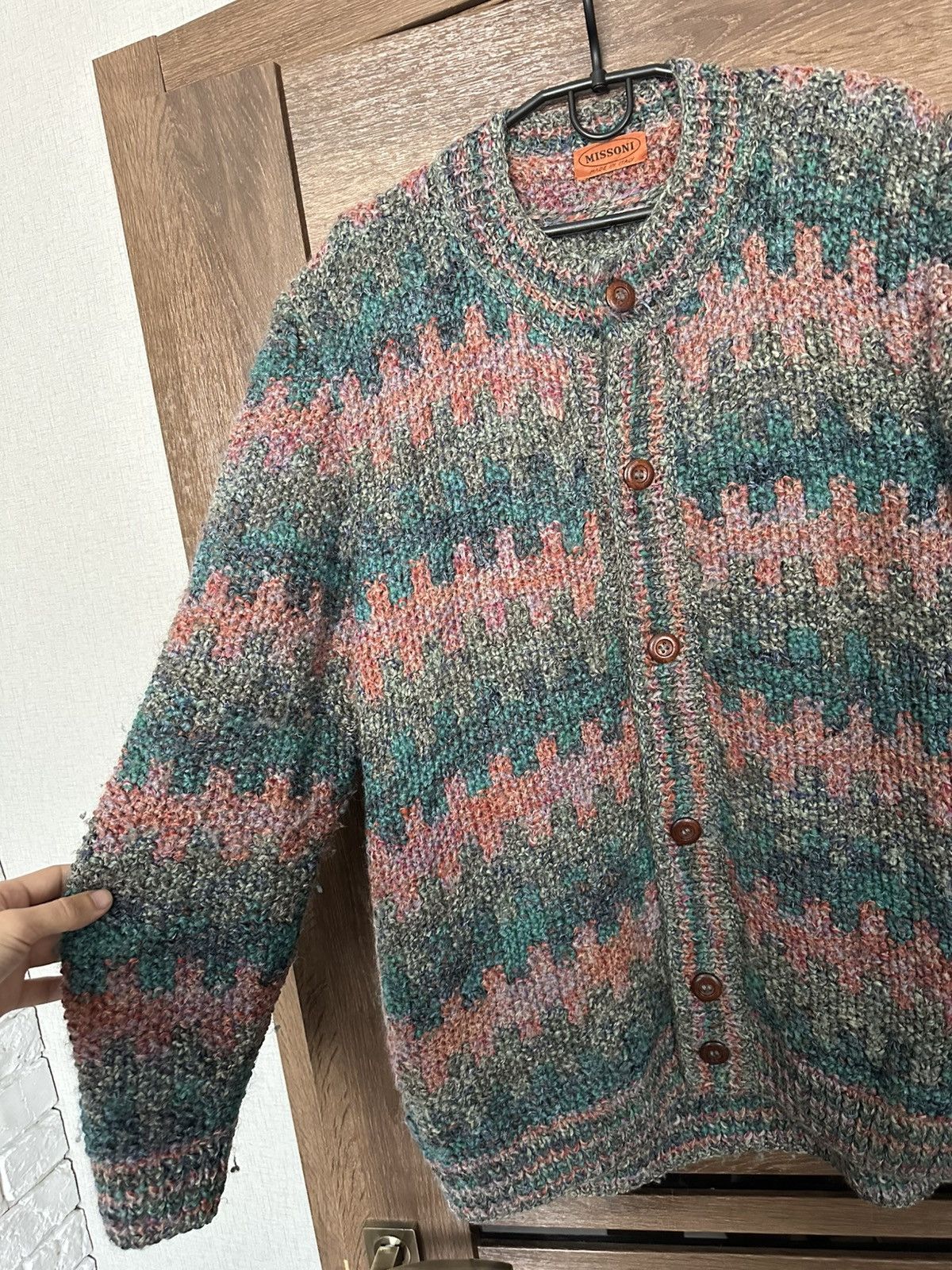Missoni Missoni Italy Vintage Wool Knit Jacket Pullover 90s Size US L / EU 52-54 / 3 - 6 Thumbnail