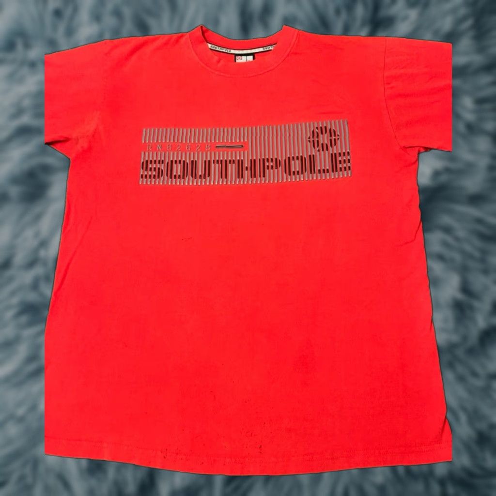 Southpole VINTAGE Southpole Barcode Logo Hip Hop VTG Shirt Mens L Red 90s Grunge Punk Y2K Affliction Logo Shirt Mens L Size US L / EU 52-54 / 3 - 1 Thumbnail