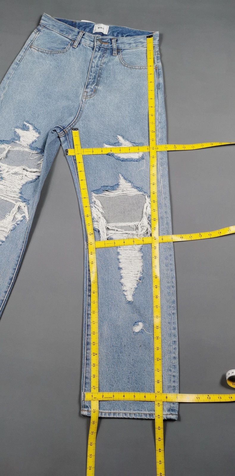 Japanese Brand Thrashed Baggy Saturn Return WWG Distressed Denim Jeans Size US 28 / EU 44 - 11 Thumbnail