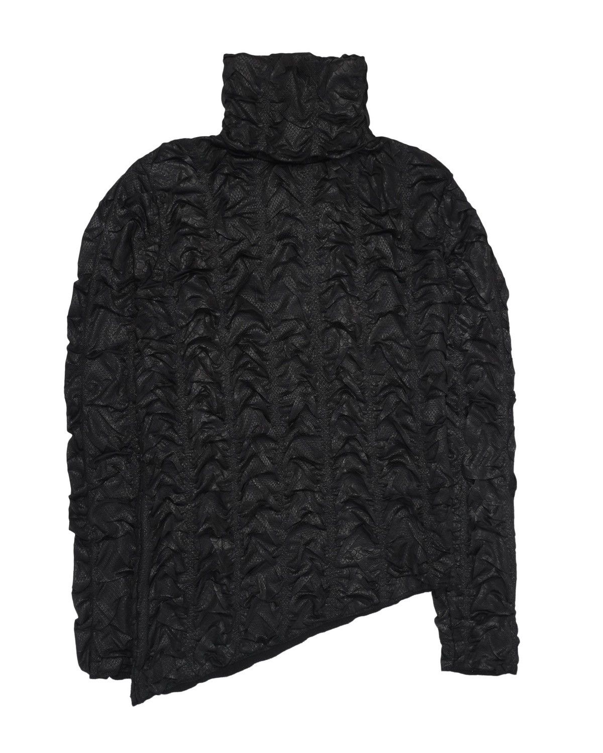 Tornado Mart ByTheR Snake-Textured High Neck Long Sleeve Top Size US S / EU 44-46 / 1 - 1 Thumbnail