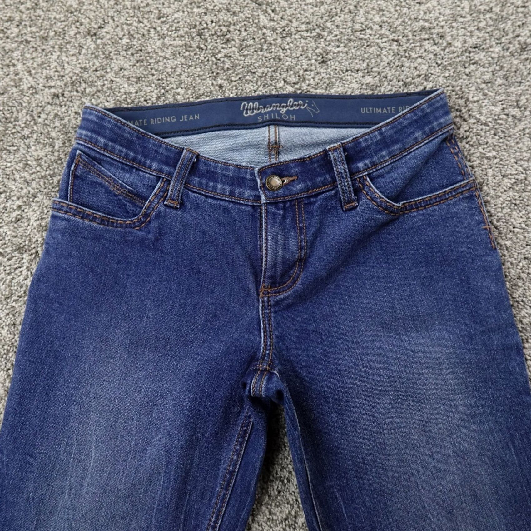 Wrangler Wrangler Jeans Womens 7 Dark Blue Denim Pants Shiloh Low Rise Boot Rodeo Stretch - Mens? Size 28" / US 6 / IT 42 - 6 Thumbnail