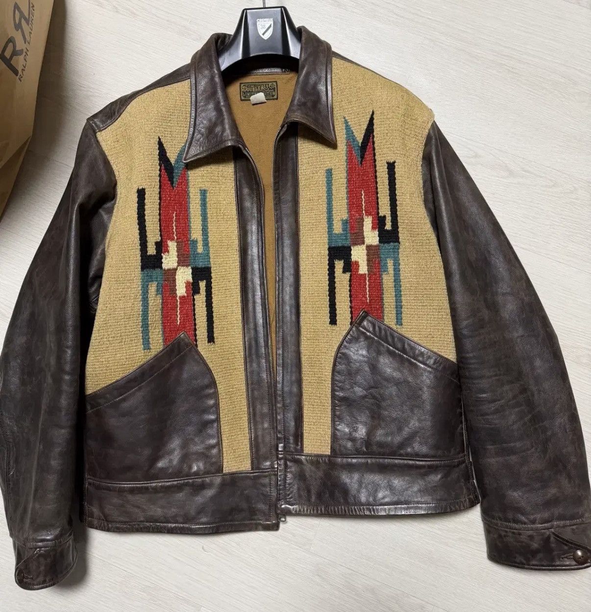 RRL Ralph Lauren RRL Limited Navajo Leather Jacket Size US XL / EU 56 / 4 - 3 Thumbnail