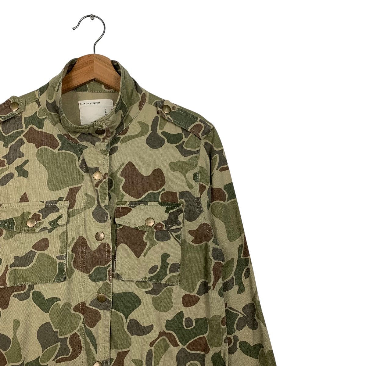 Japanese Brand LIFE IN PROGRESS Four Pocket Camo Chore Jacket #1575-C70 Size US S / EU 44-46 / 1 - 5 Thumbnail