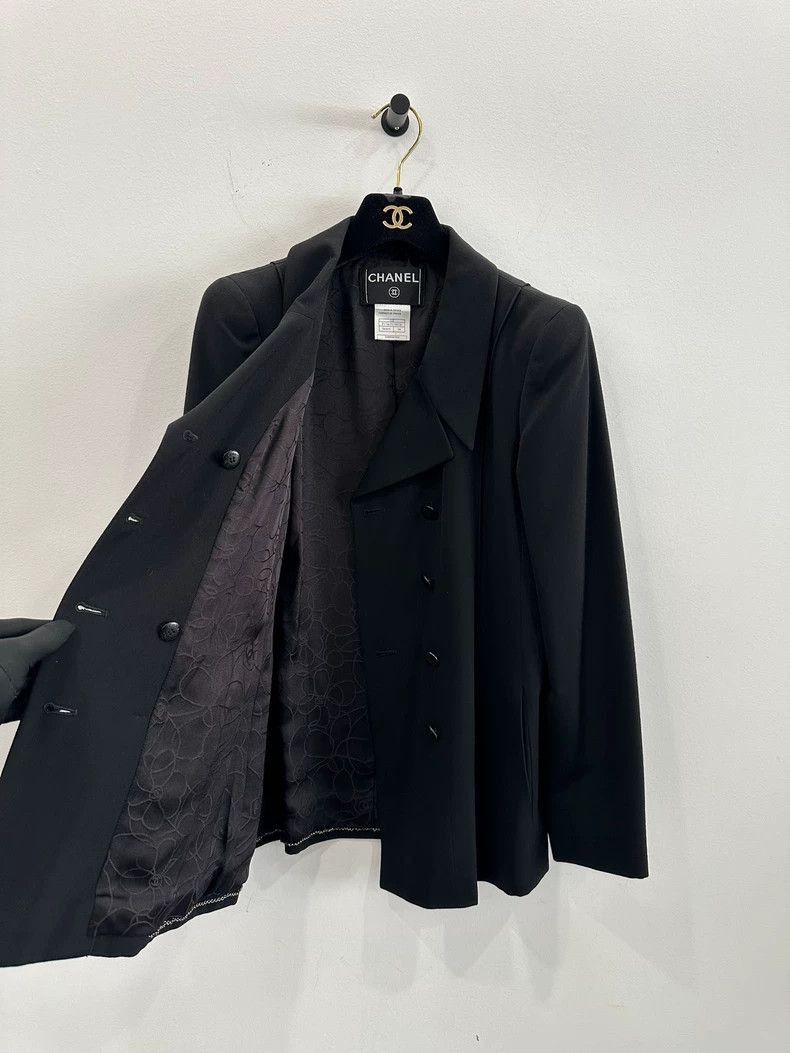 Chanel Chanel Black DoubleBreasted Jacket for Women -2505 Size US XS / EU 42 / 0 - 3 Thumbnail