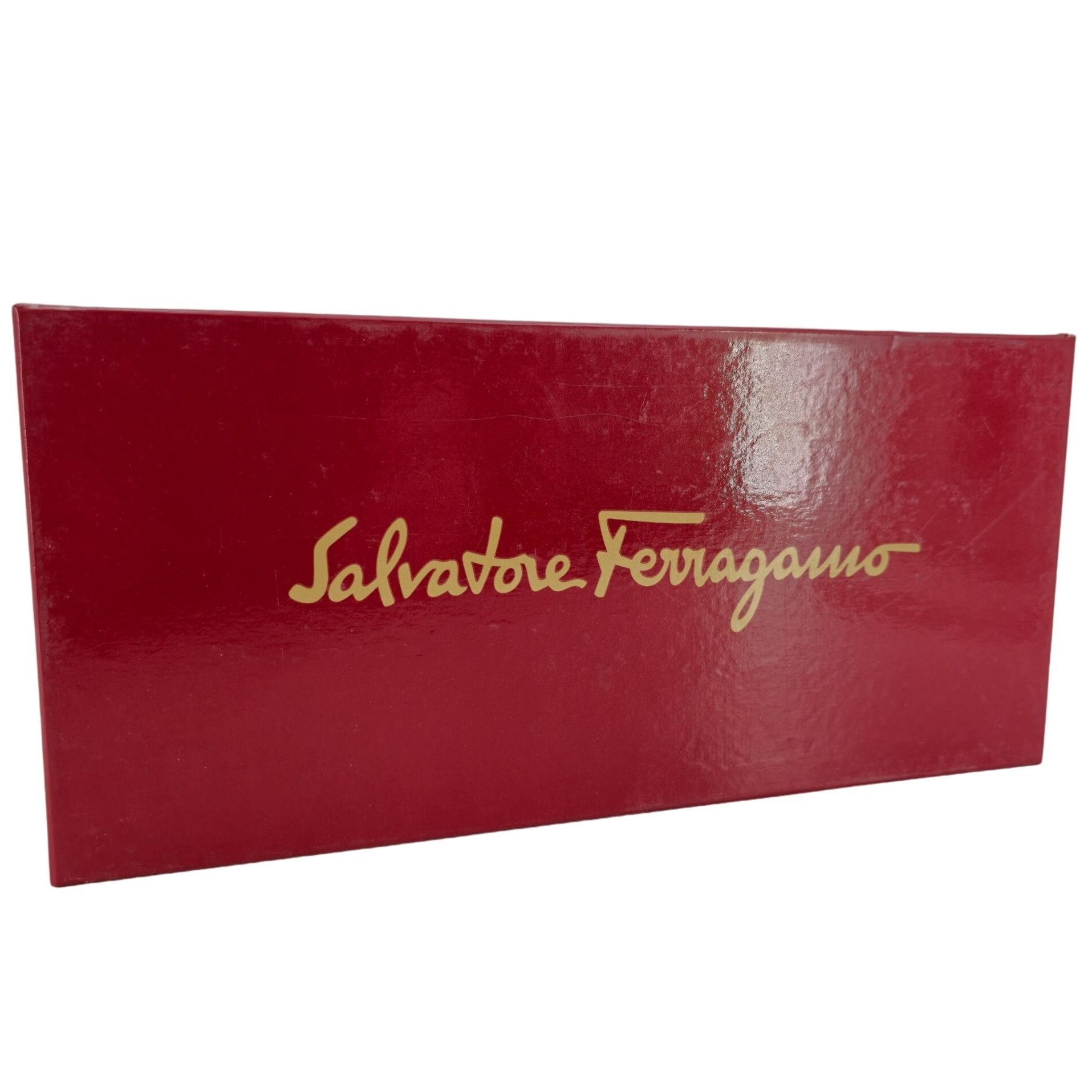 Salvatore Ferragamo Vintage Salvatore Ferragamo Black Striped Suede Formal Sling Size US 8 / IT 38 - 14 Thumbnail