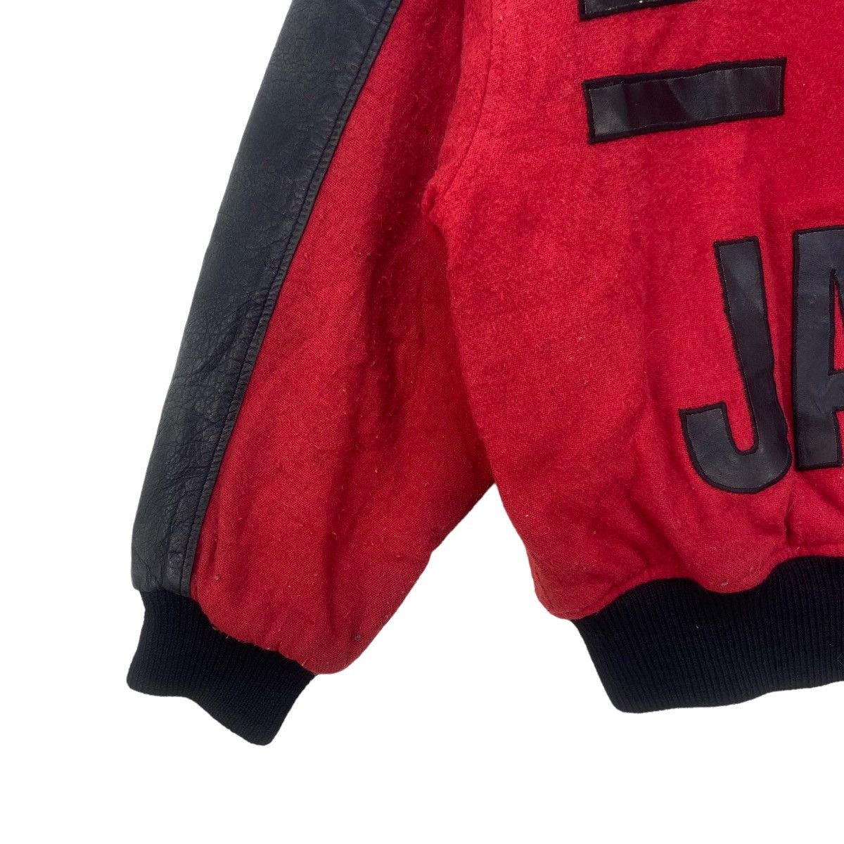 Kansai Yamamoto Vintage🔥80s Kansai Yamamoto Wool + Leather Bomber Varsity Size US S / EU 44-46 / 1 - 15 Thumbnail