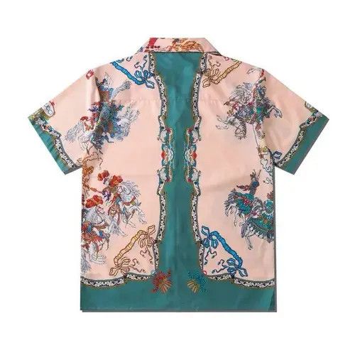 Japanese Brand New Curated War Horse Print Summer Casual Shirt Size US XL / EU 56 / 4 - 3 Thumbnail