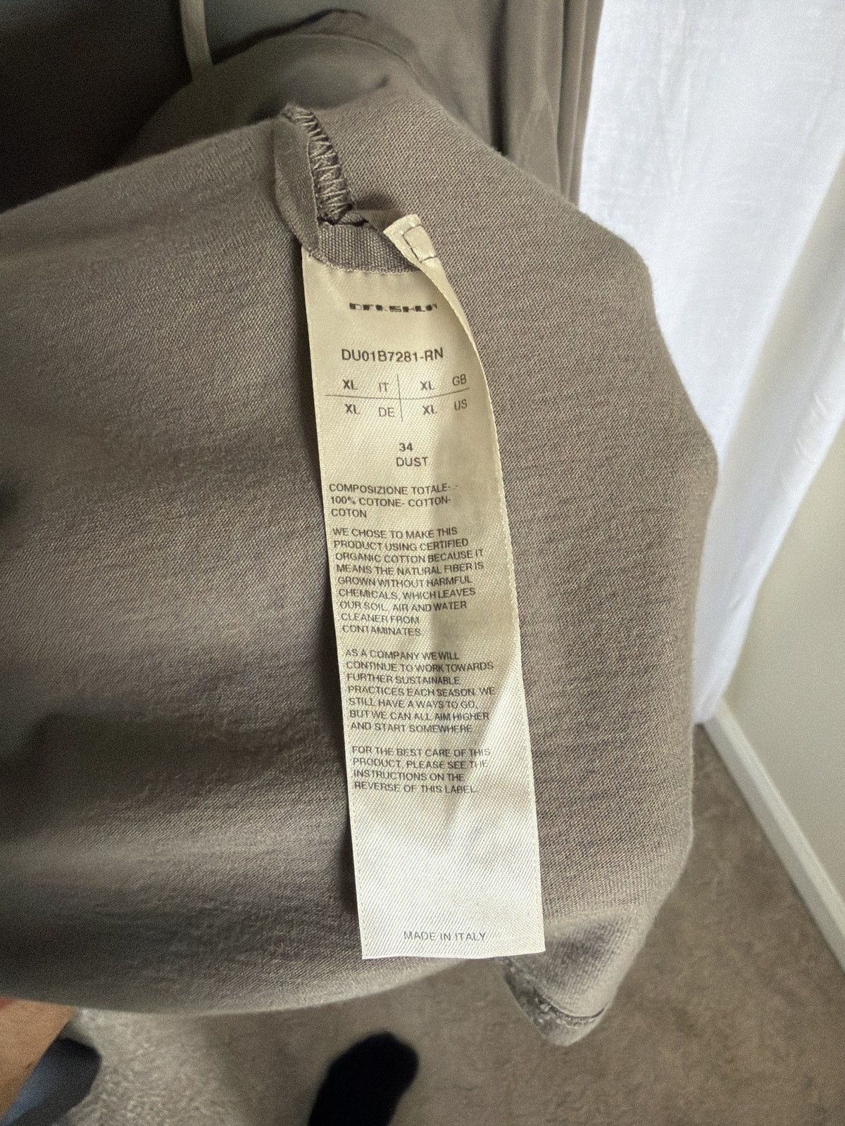 Rick Owens Drkshdw Grey cotton hoodie double layer Size US XL / EU 56 / 4 - 3 Thumbnail