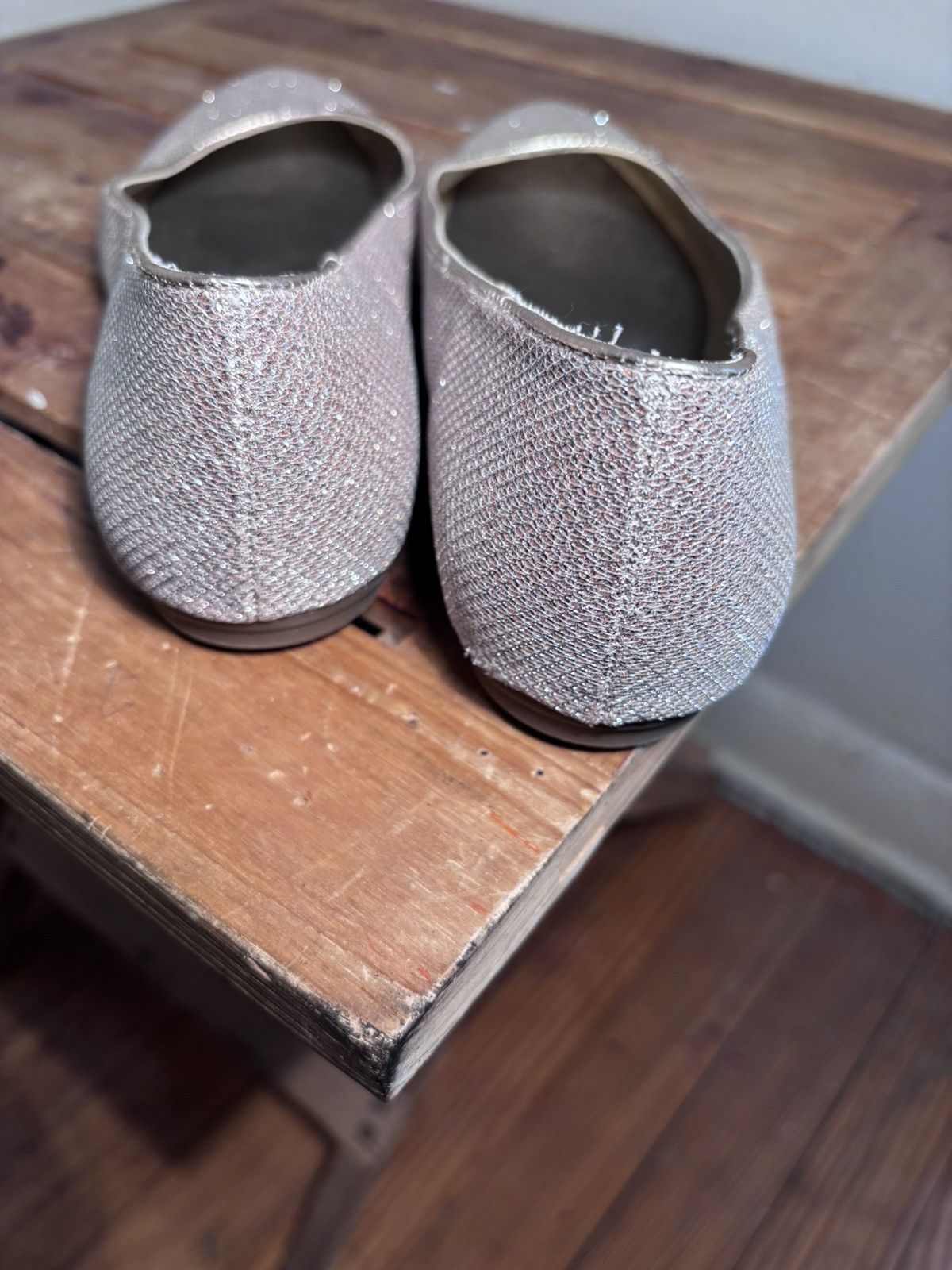 Worthington Worthington Silver Glitter Ballet Flats Size US 8.5 / IT 38.5 - 3 Thumbnail