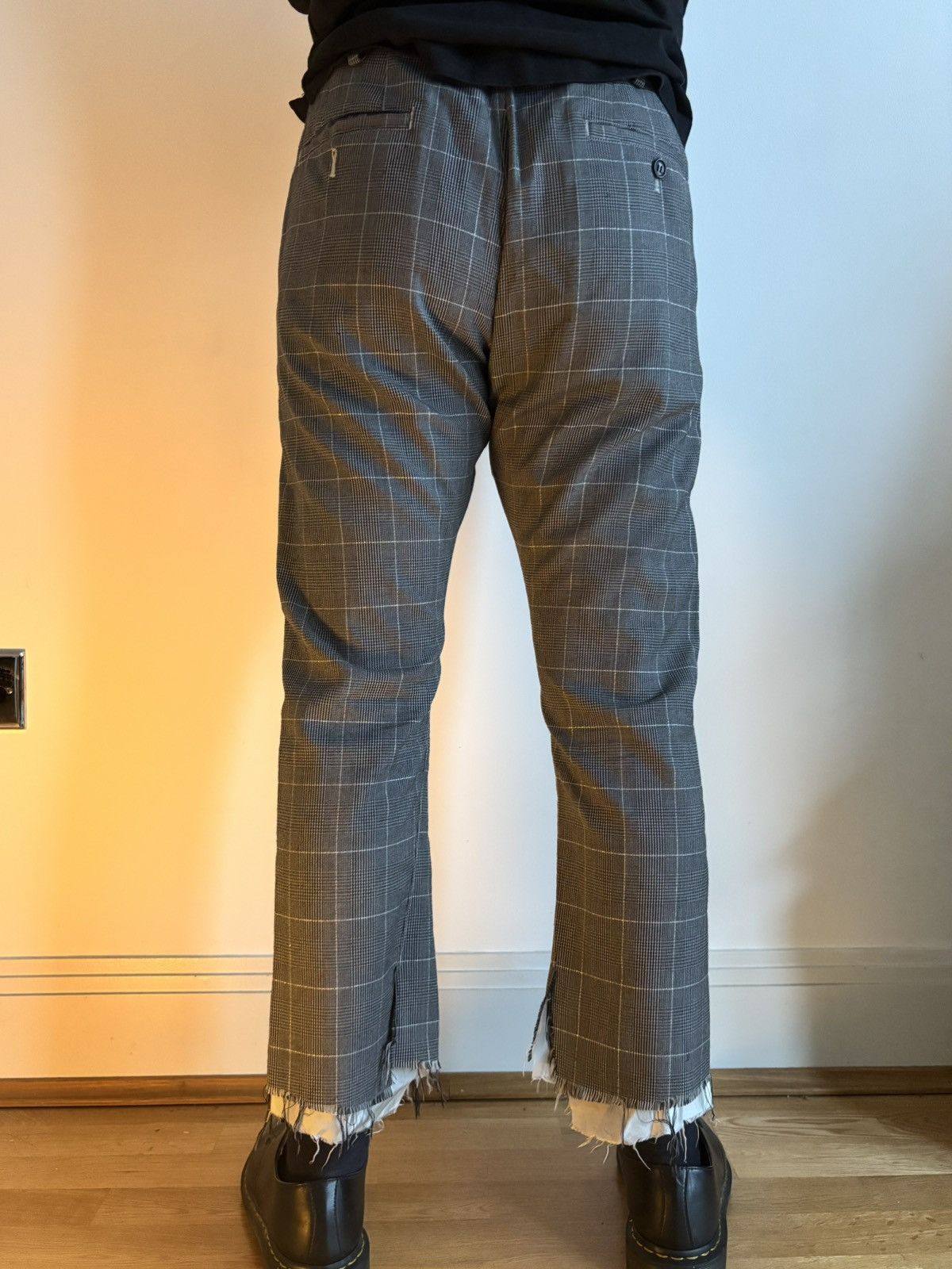 Sulvam Houndstooth AW22 Frayed Trousers Size US 30 / EU 46 - 5 Thumbnail