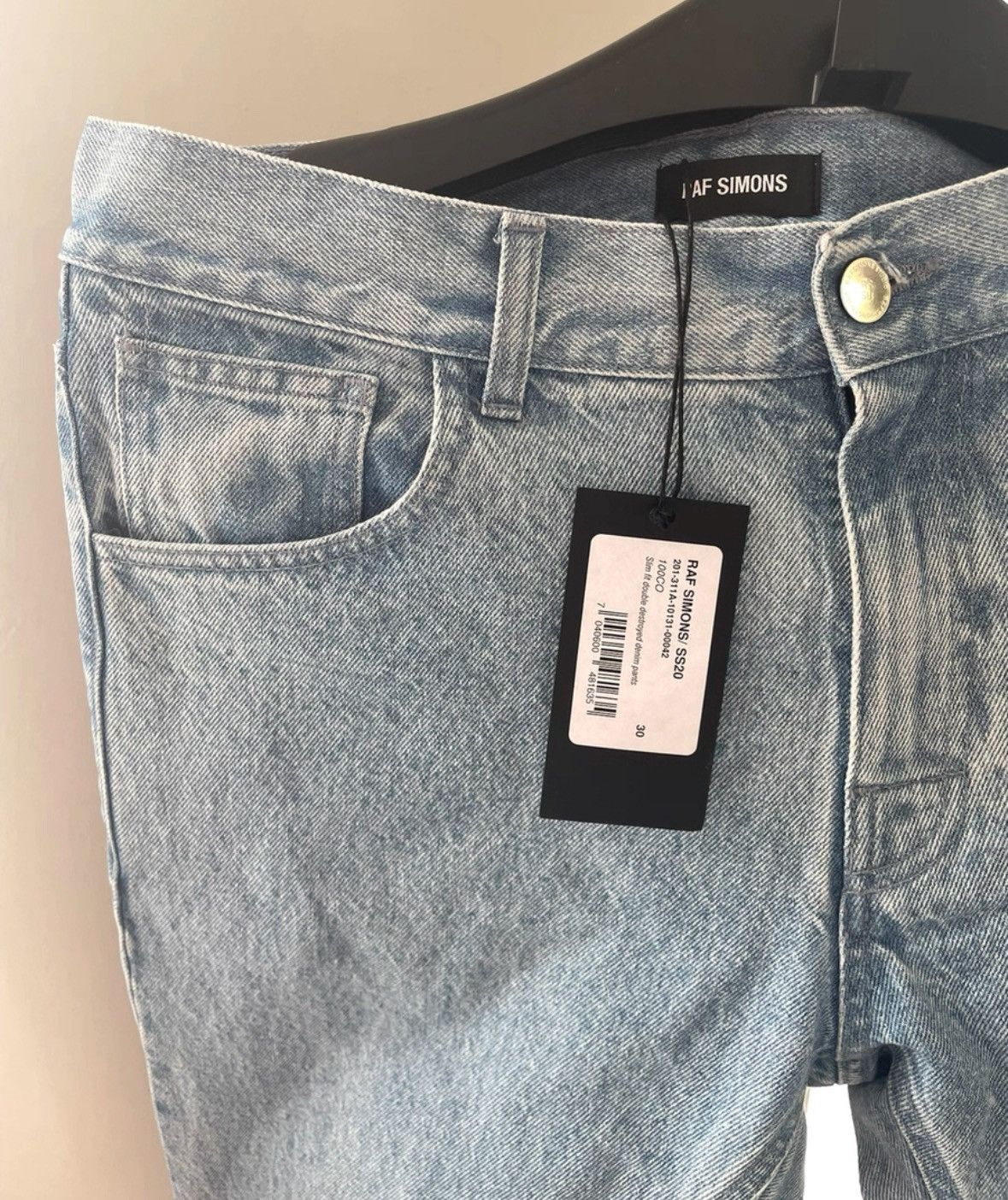 Raf Simons Raf Simons RAF SIMONS Double Layer Destroyed Denim Pants-2 Size US 31 - 4 Thumbnail