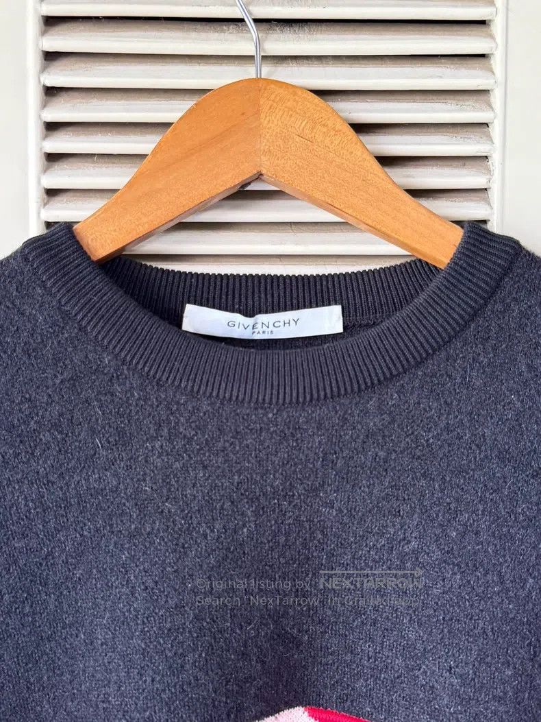 Givenchy Givenchy Patchwork Sweater - Size S - Red, Black, and Gray Size US S / EU 44-46 / 1 - 2 Thumbnail