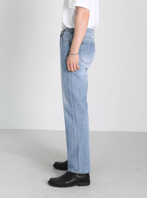 Japanese Brand × Jean Light blue washed loose versatile trendy jeans Size US 32 / EU 48 - 5 Thumbnail