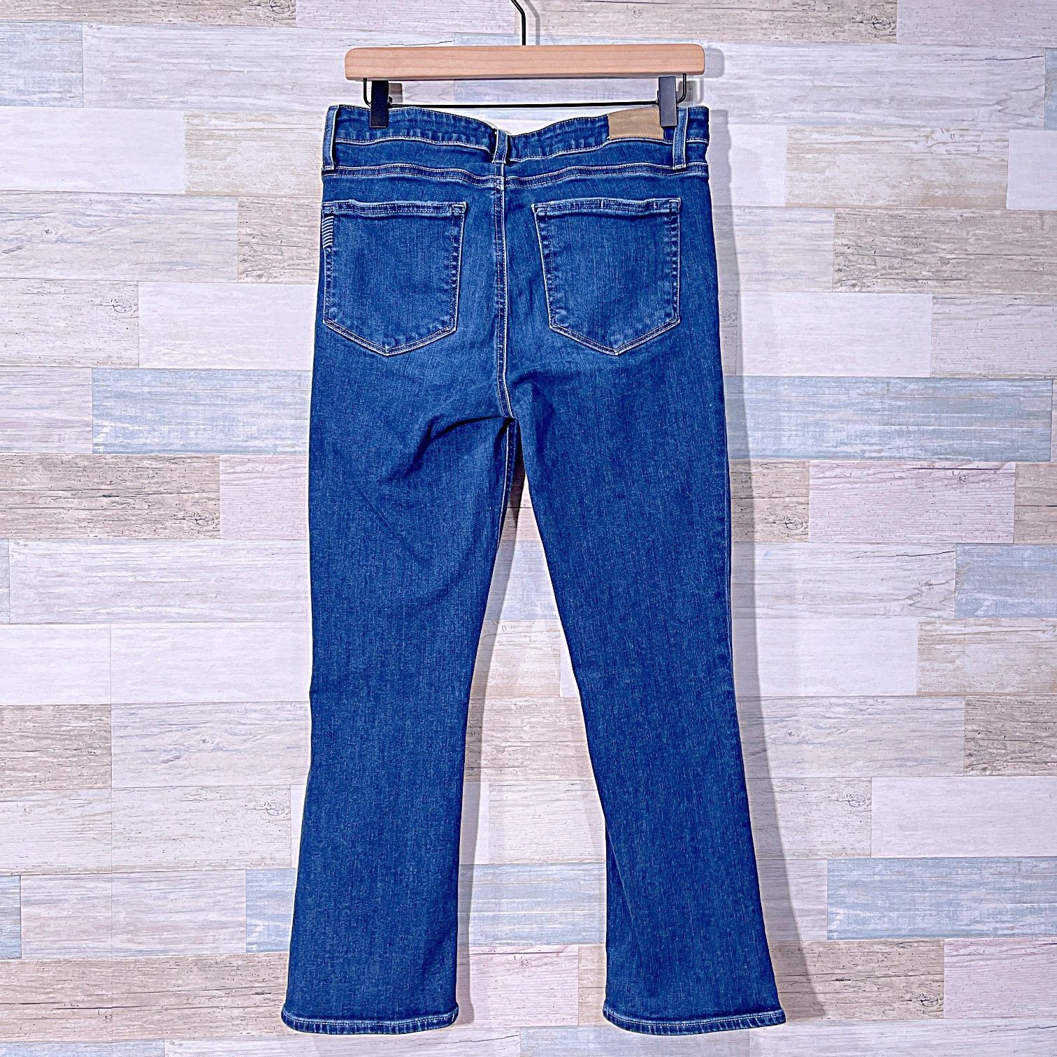 Paige PAIGE Shelby Crop Flare Jeans Blue Dark Wash Womens 30 Size 30" / US 8 / IT 44 - 5 Thumbnail