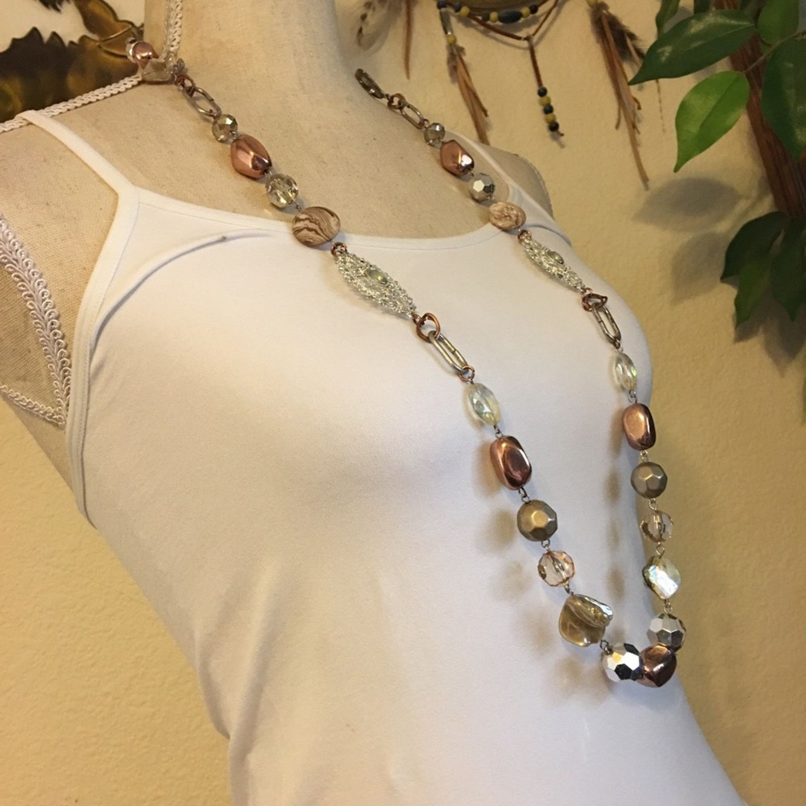 Jewelry Ruby Road copper and silver tone elegant necklace Size ONE SIZE - 2 Thumbnail