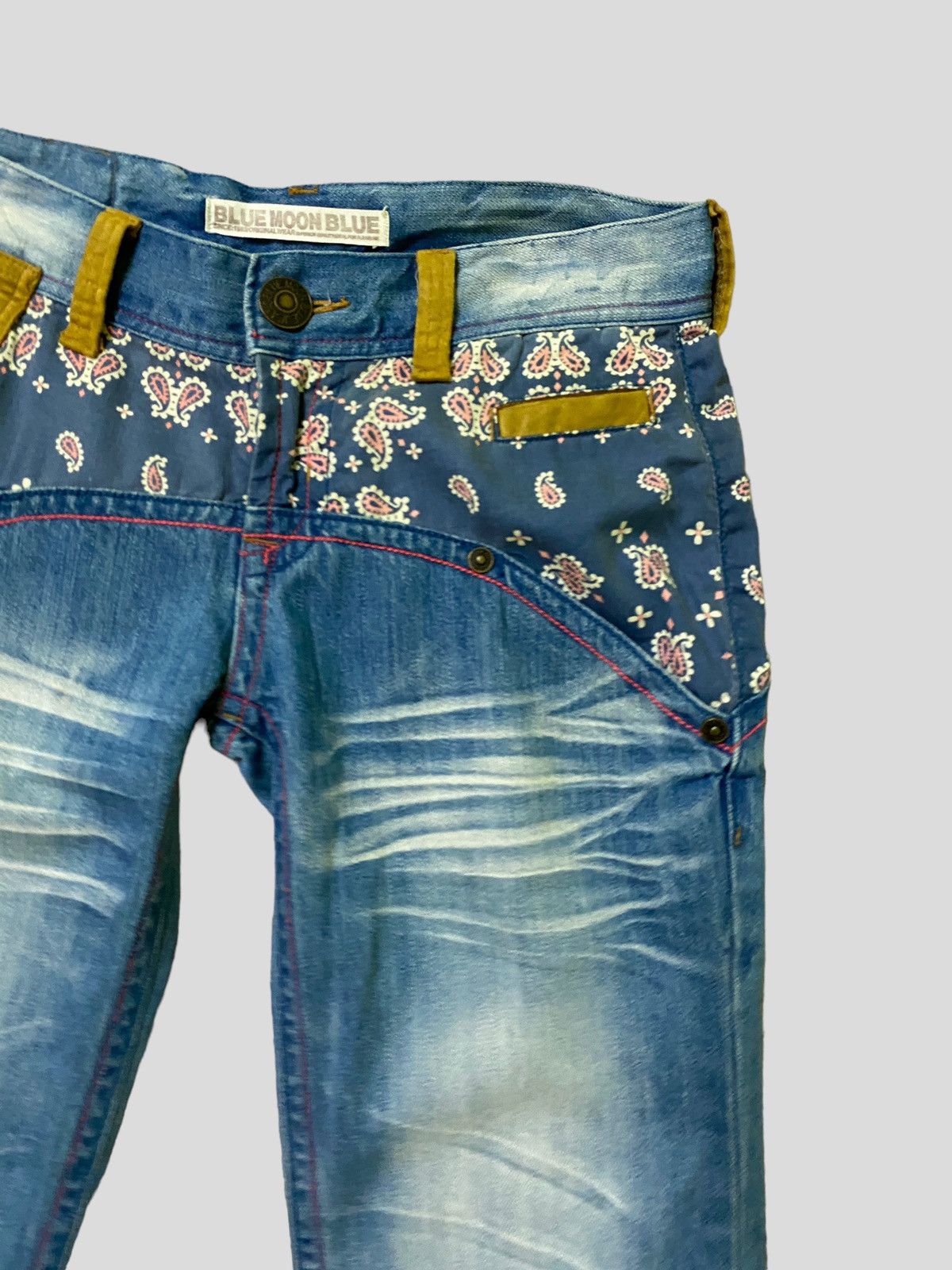 Designer × Japanese Brand × Vintage Vintage Blue Moon Blue Patches Low Rise Denim Size US 30 / EU 46 - 5 Thumbnail