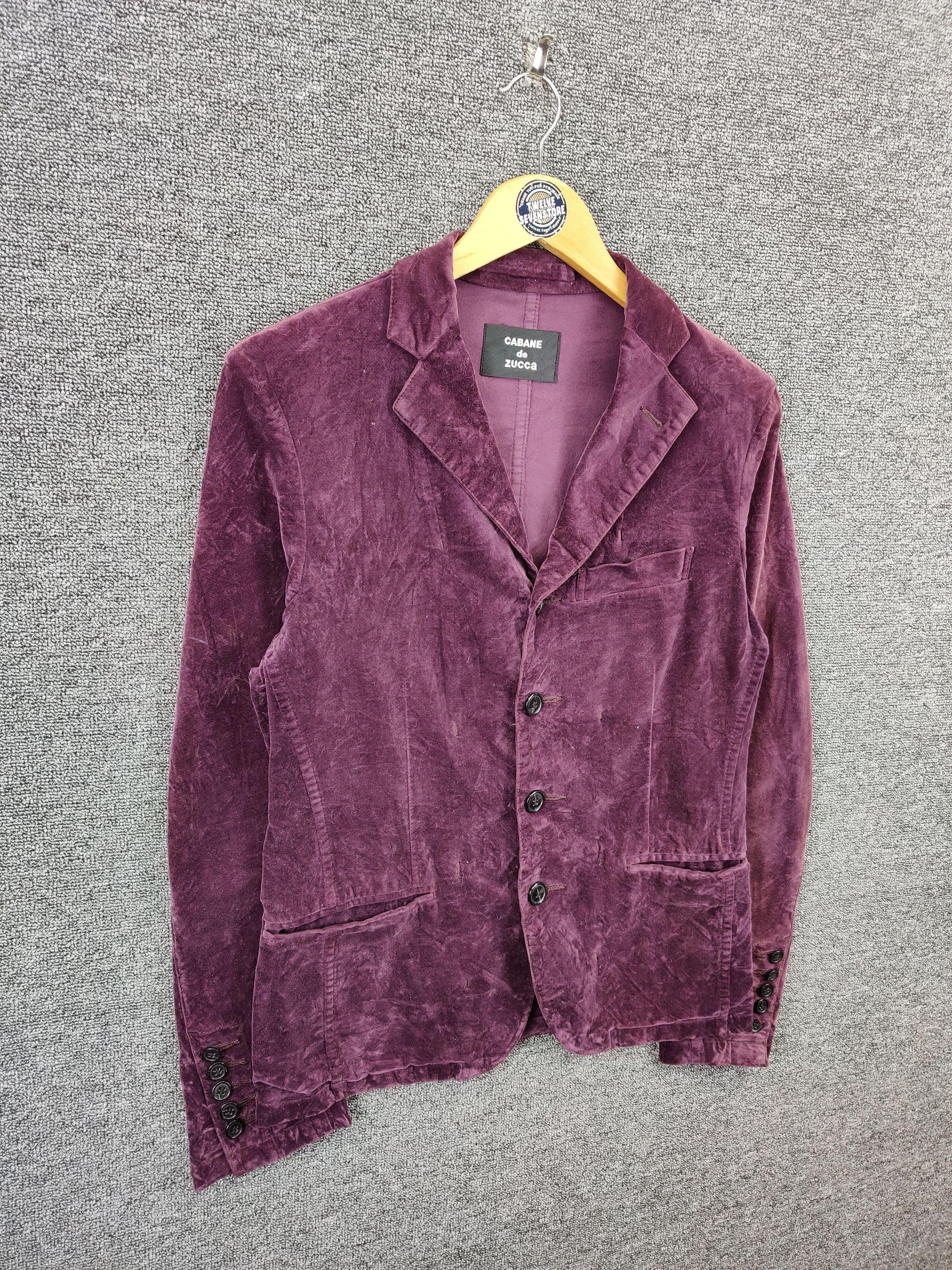 CABANE de ZUCCa Vintage Cabane De Zucca Velvet Single Breasted Blazer Size US S / EU 44-46 / 1 - 5 Thumbnail